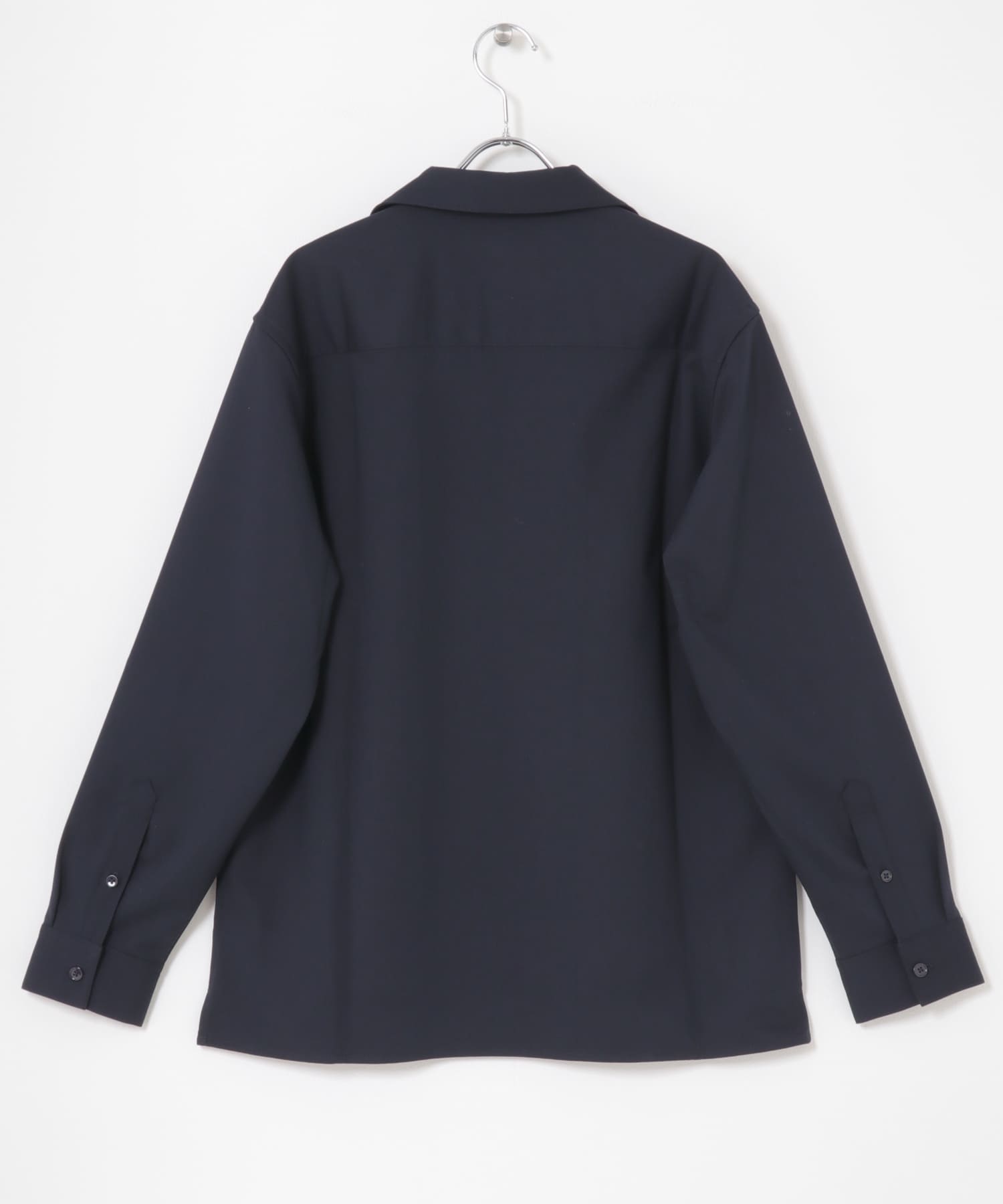 FINE WOOL Blend Shirts NVY M