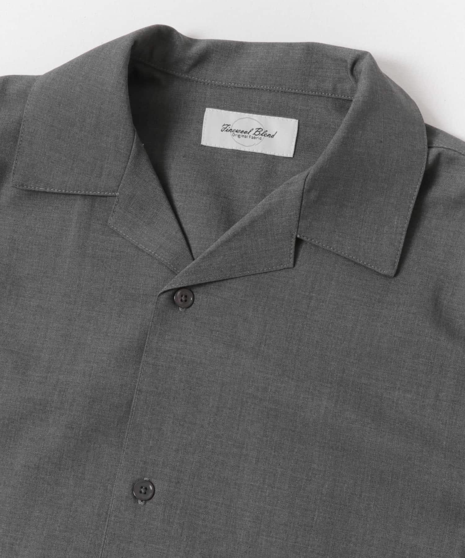 FINE WOOL Blend Shirts GRY M
