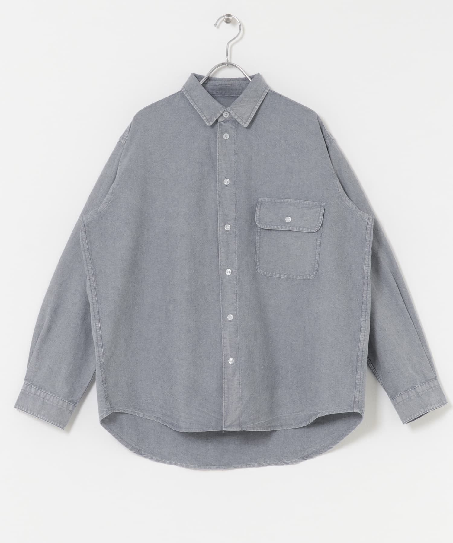 ケミカルウォッシュオックスレギュラーカラーシャツ