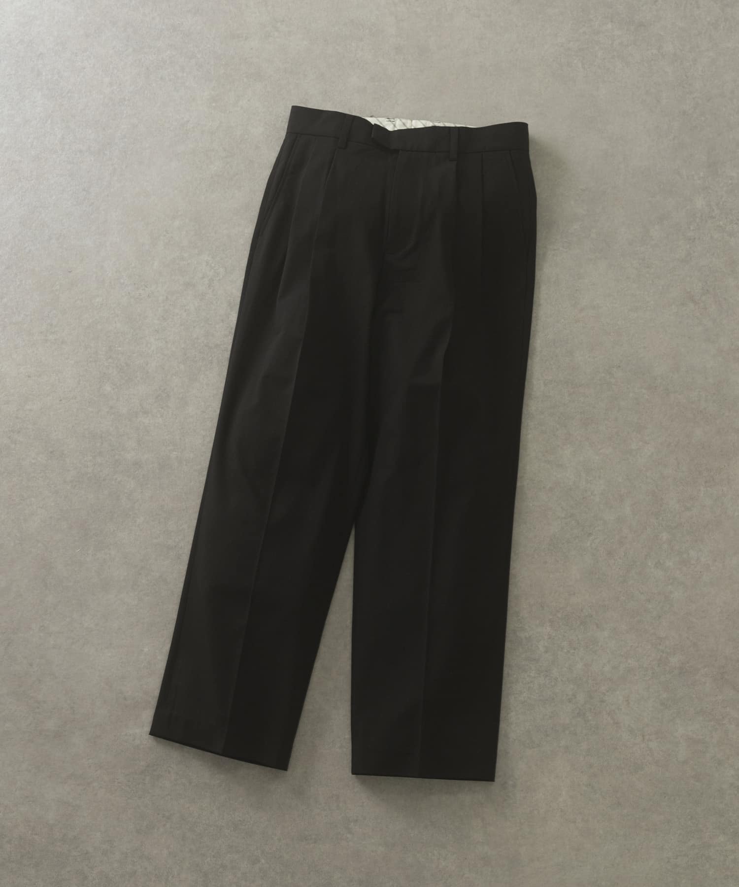 Gabardine Tapered Slacks BLK M
