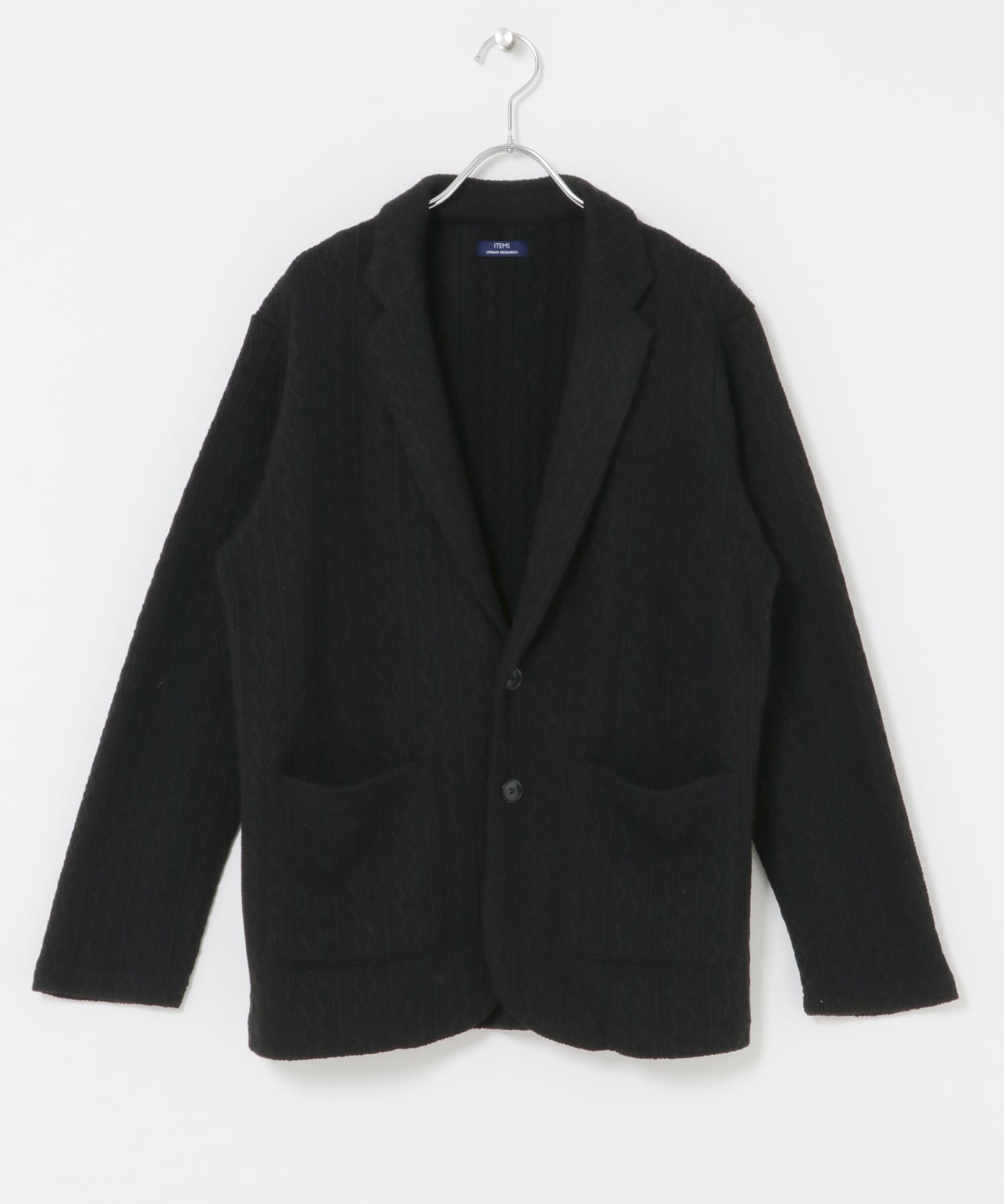 ニット テーラード ジャケット BLK M