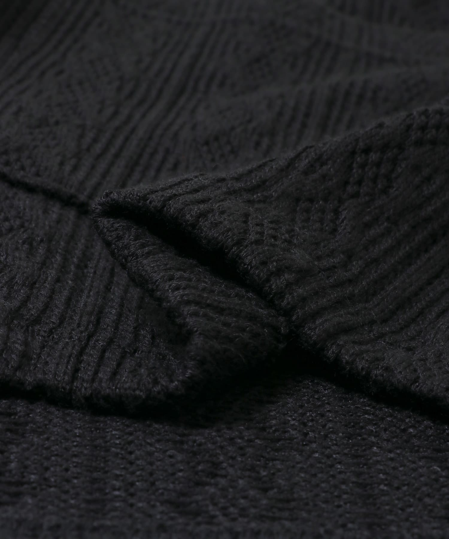 ニット テーラード ジャケット BLK M