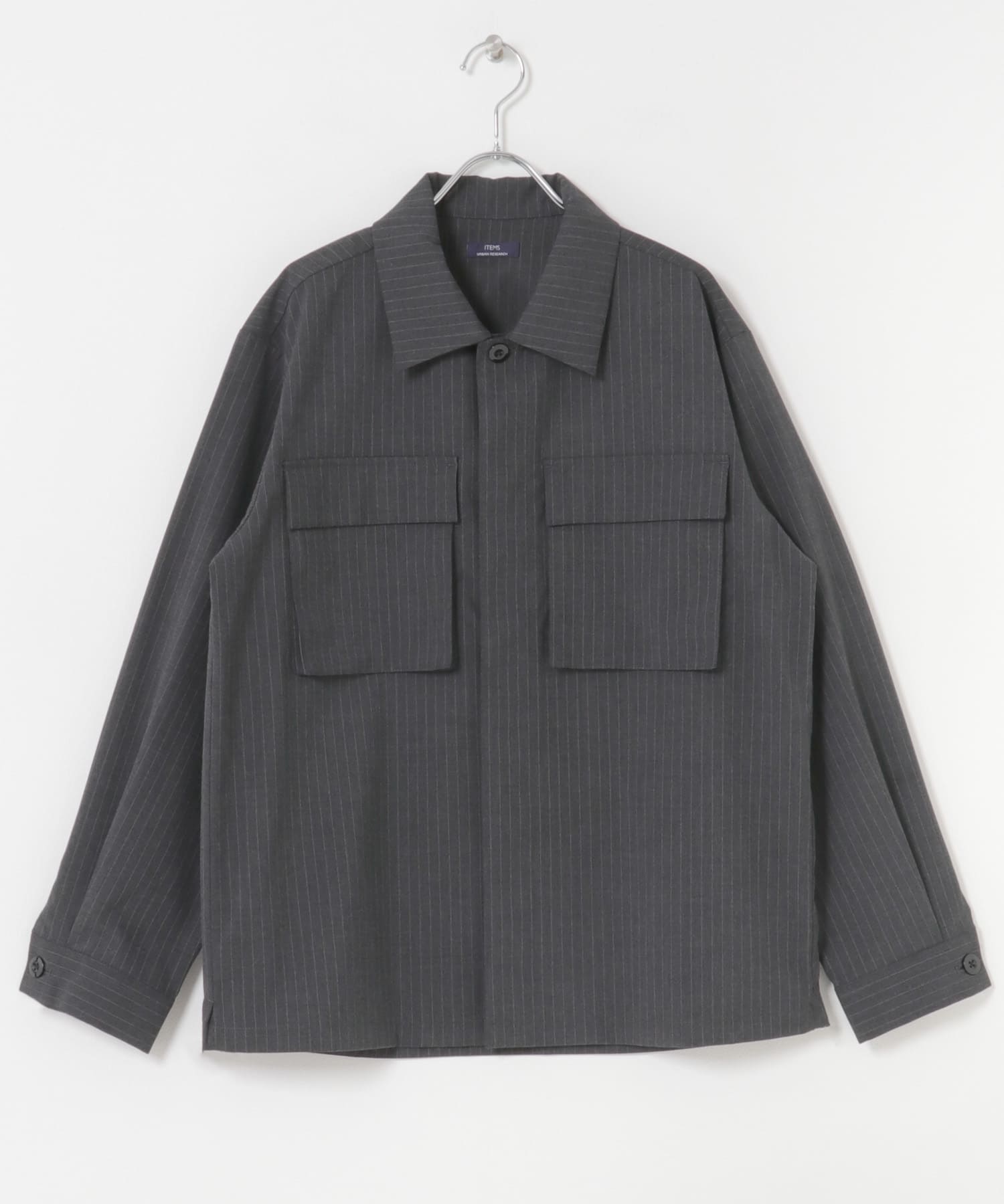 Pinstripe Flyfront Jacket