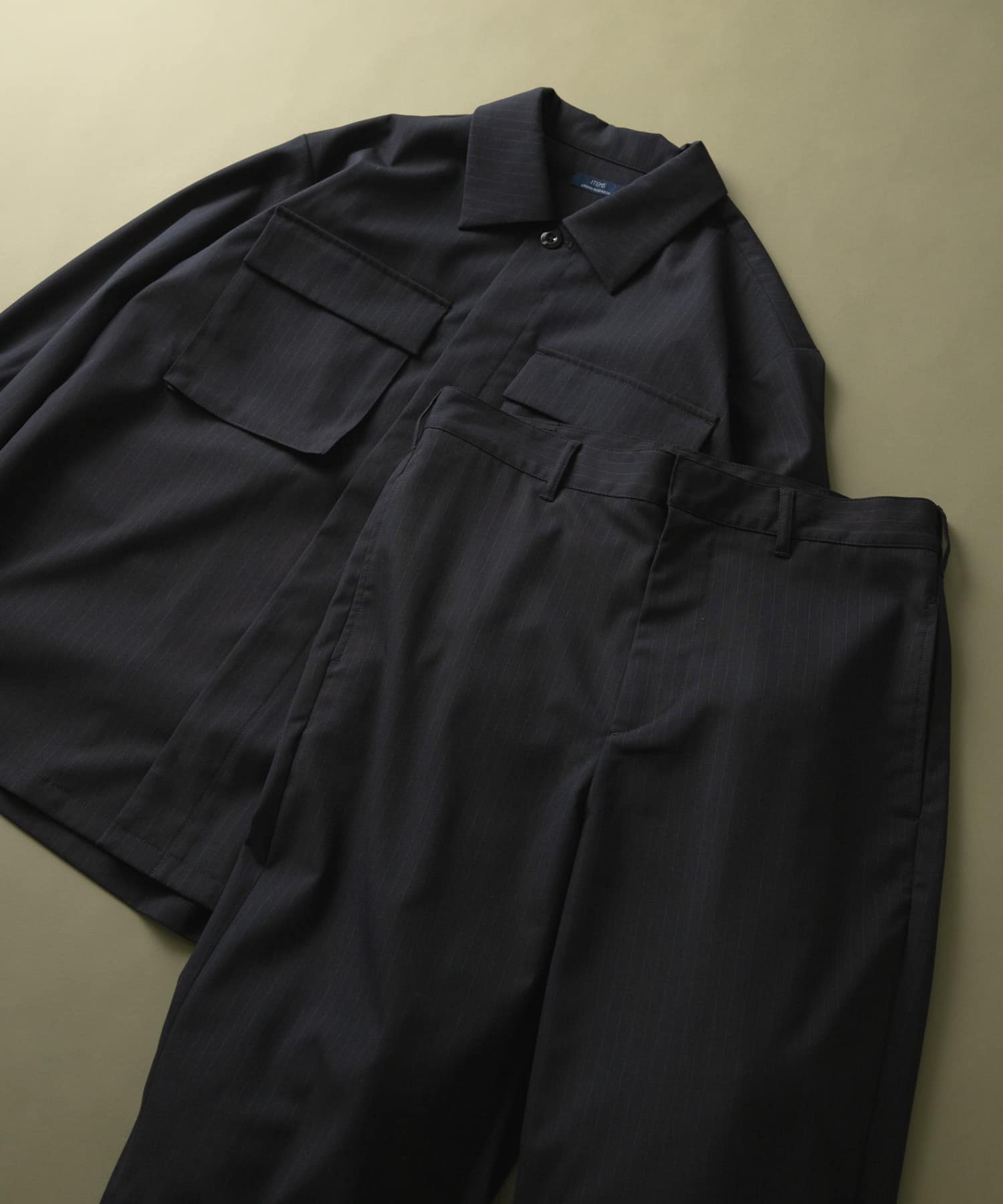 Pinstripe Flyfront Jacket NVY L