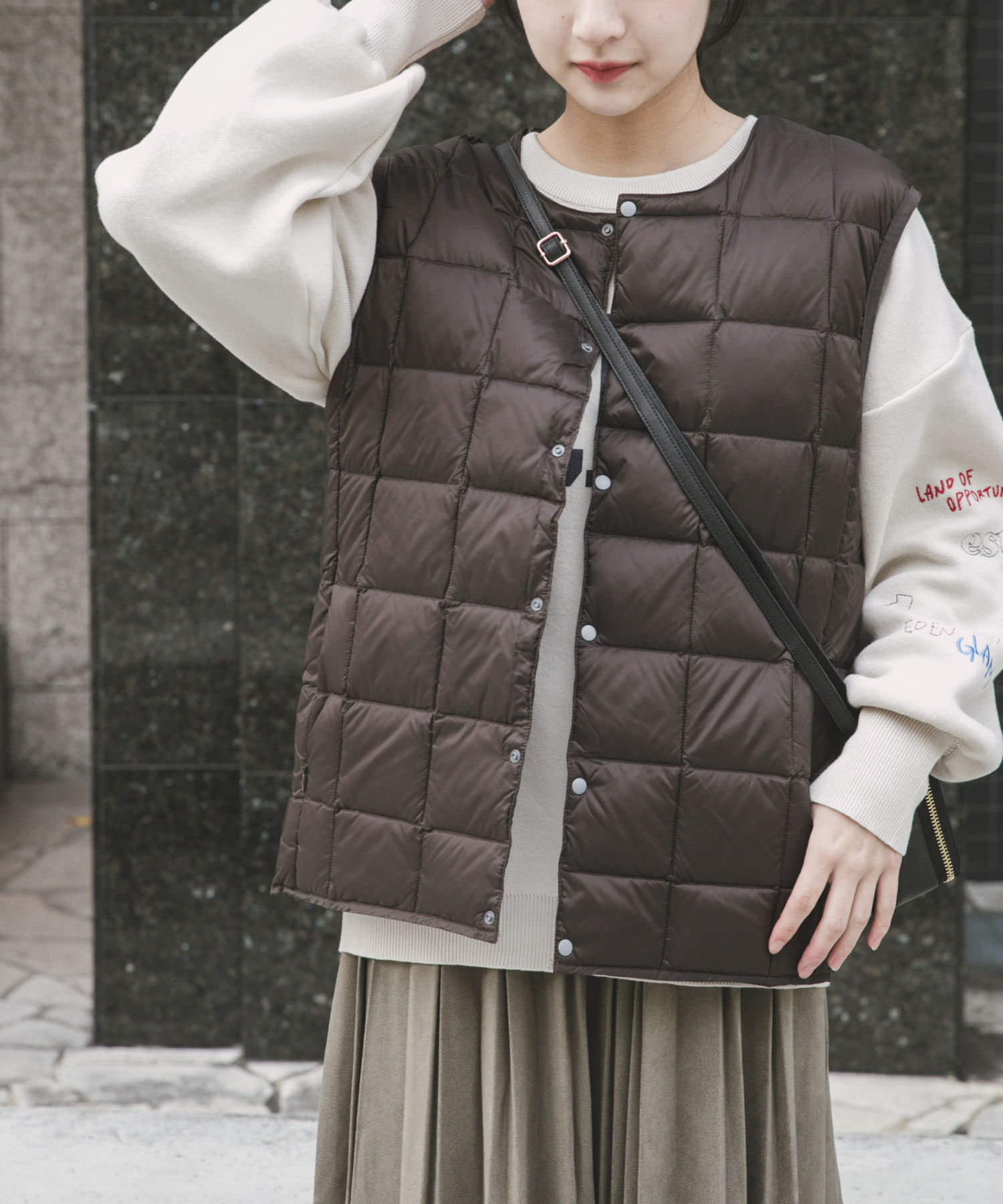 TAION　CrewNeck Button Down Vest
