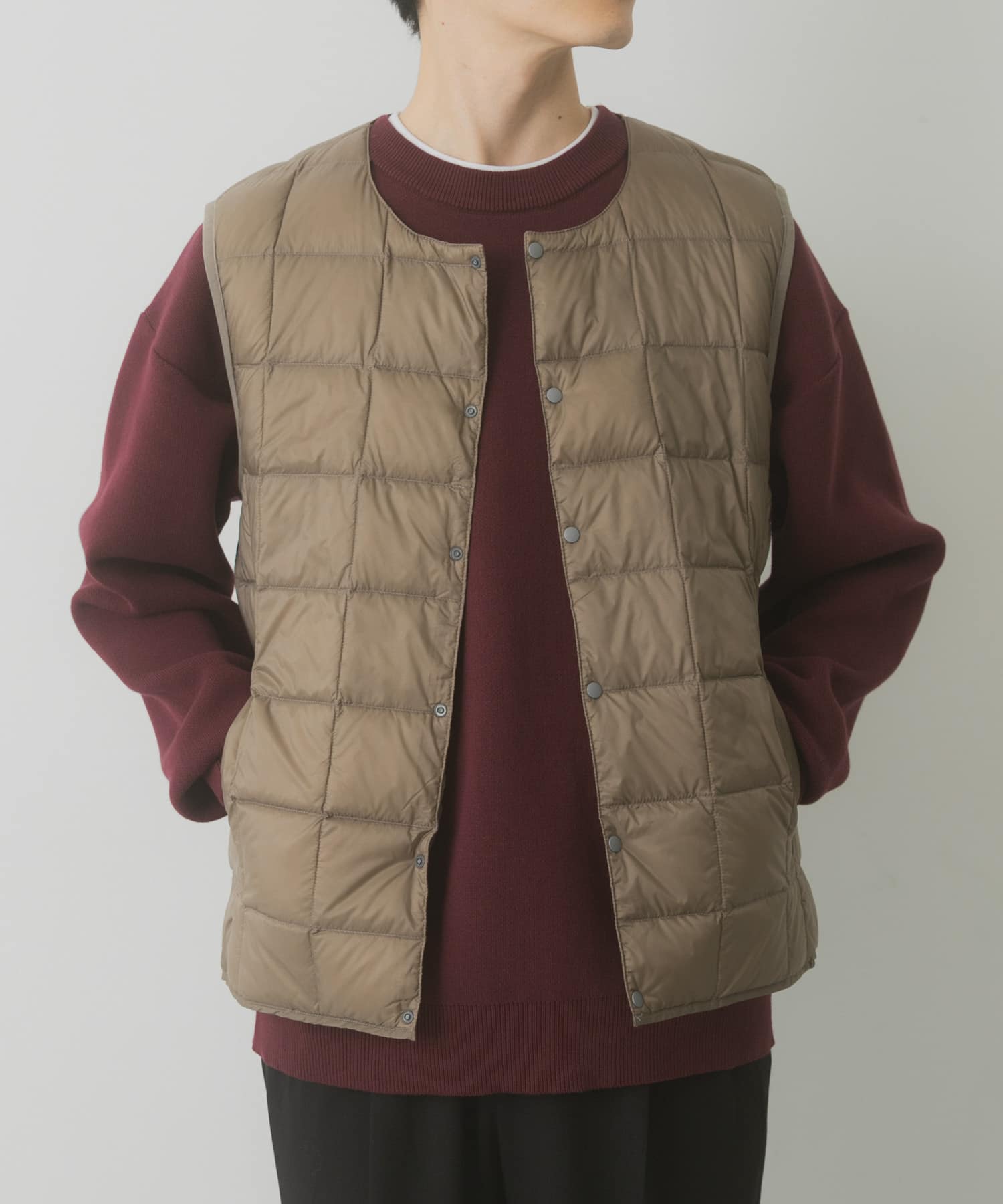 TAION　CrewNeck Button Down Vest
