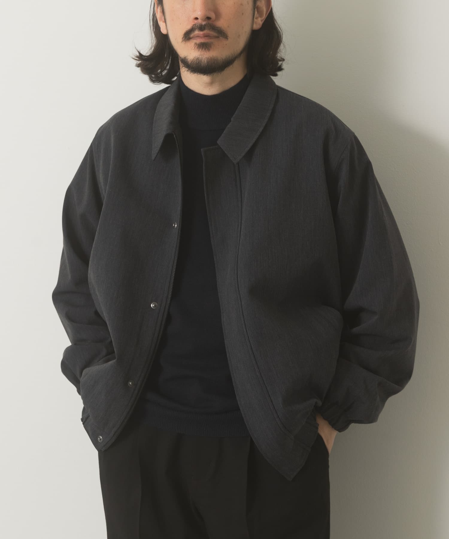 Gabardine Zip Up Jacket