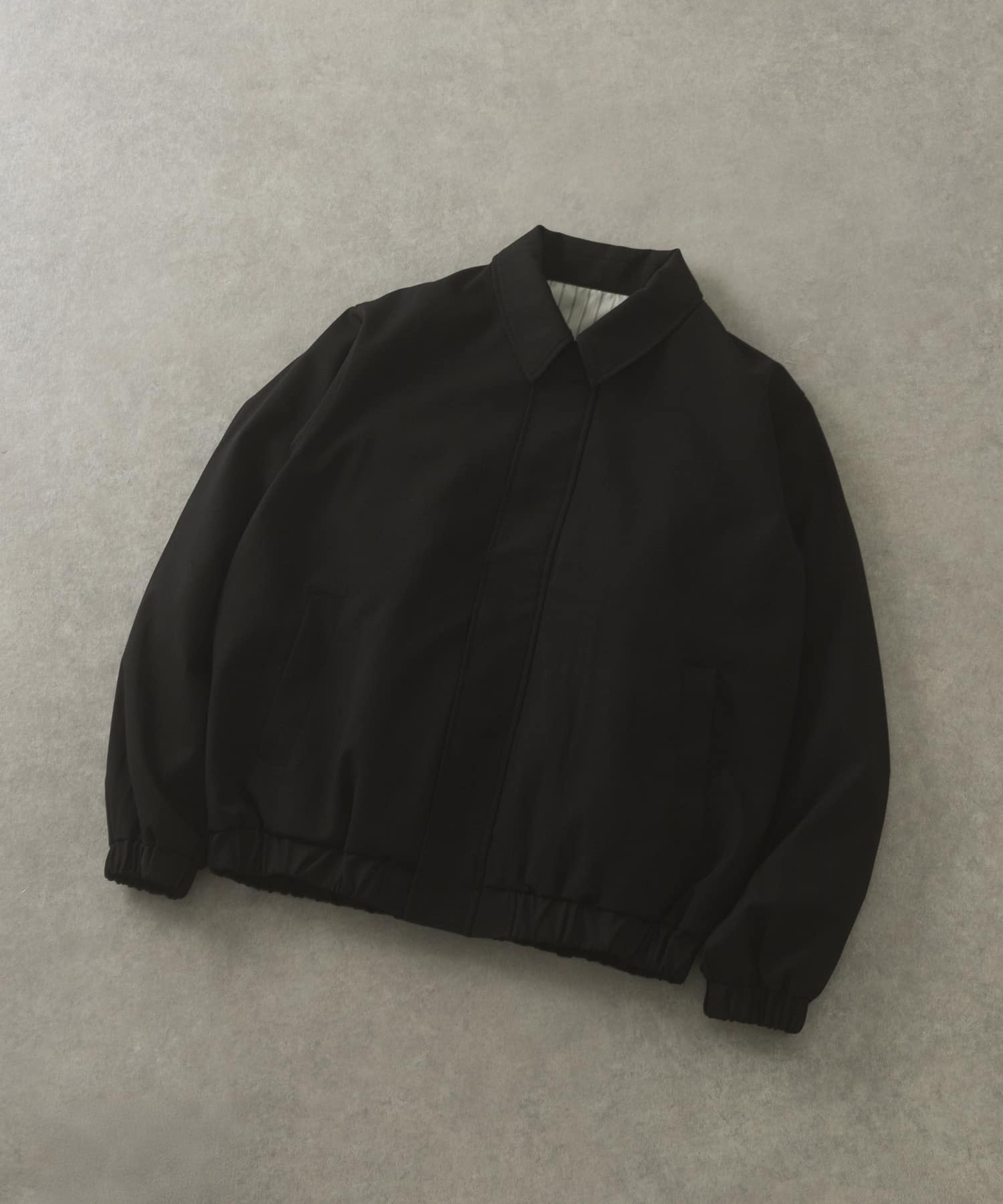Gabardine Zip Up Jacket BLK M