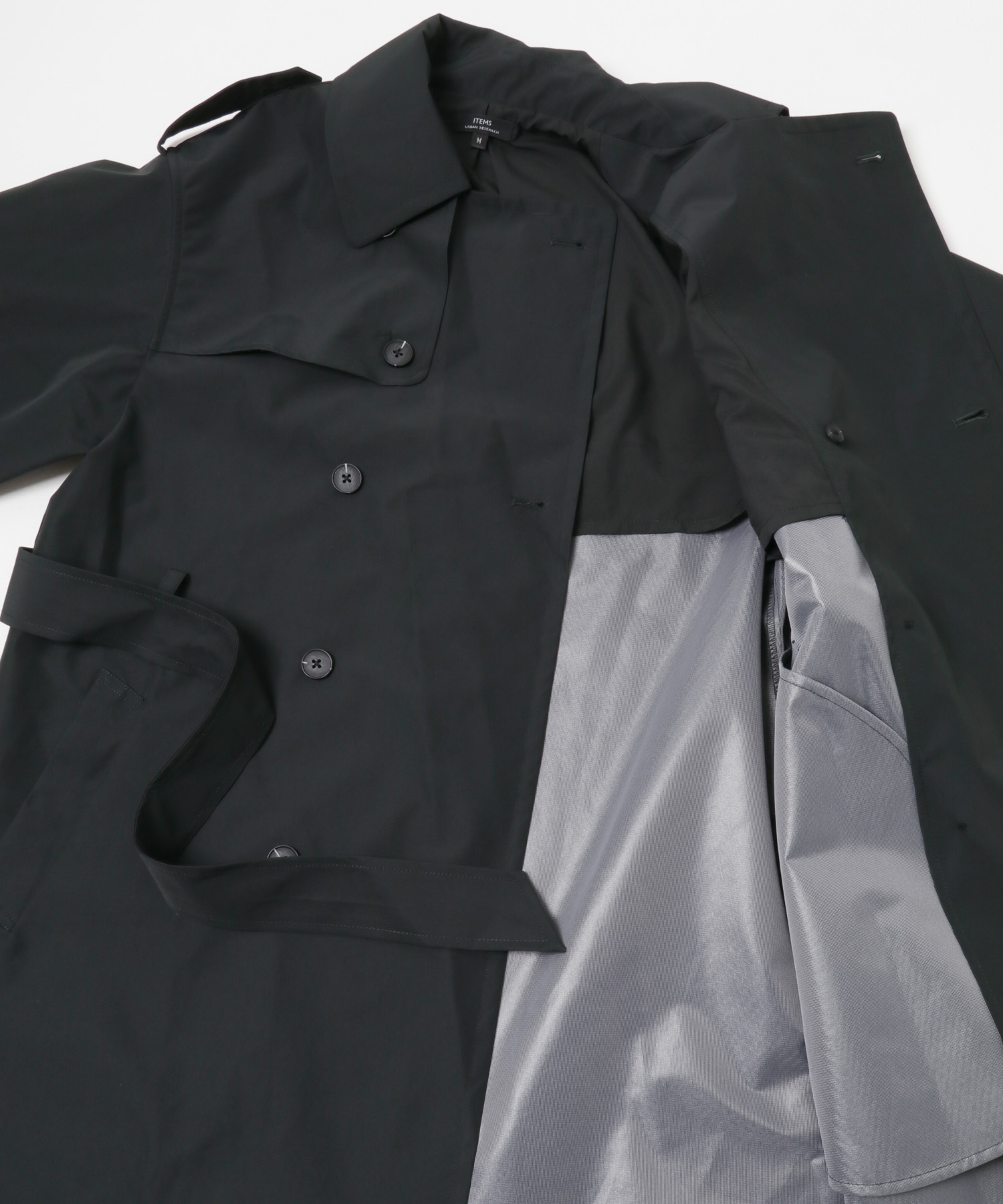 撥水×防風 3LAYERSトレンチコート BLK M