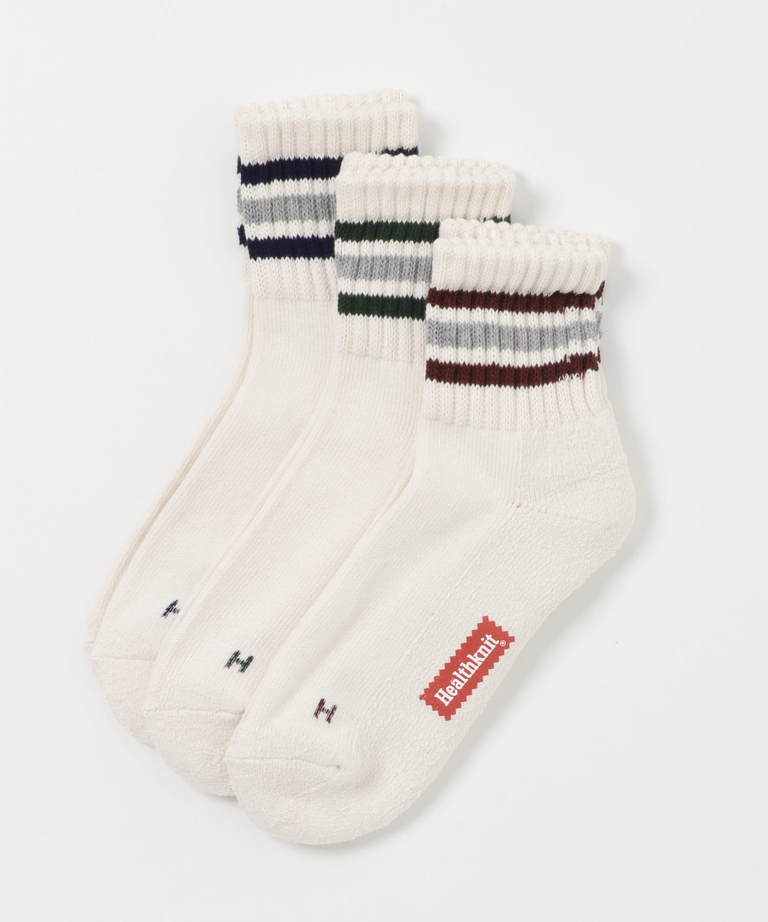 Healthknit　3Line シンカー ミドルソックス 3P
