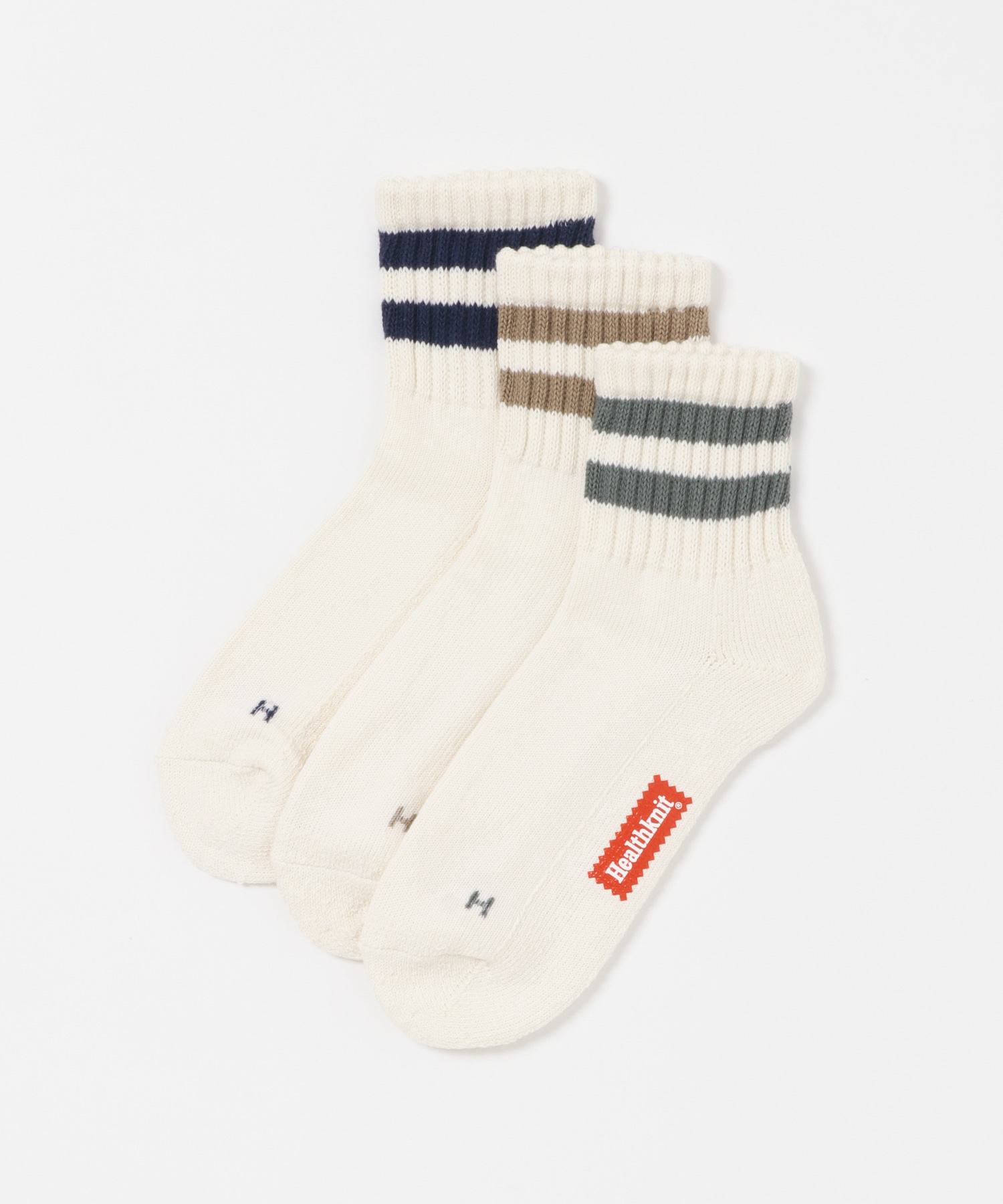 Healthknit　2Line シンカー ミドルソックス 3P ASSORT -