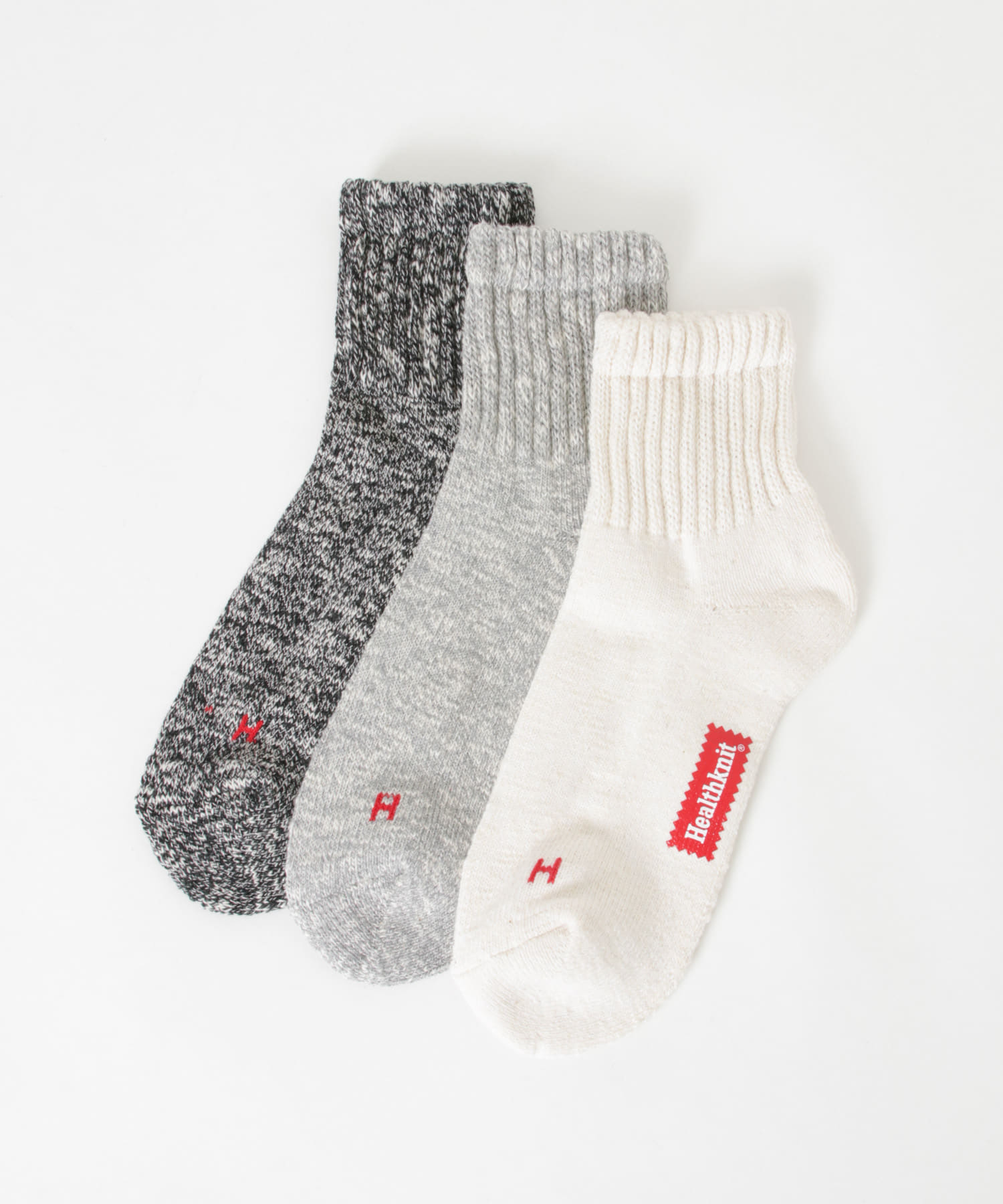 Healthknit　スラブMix ミドルソックス 3P ASSORT -