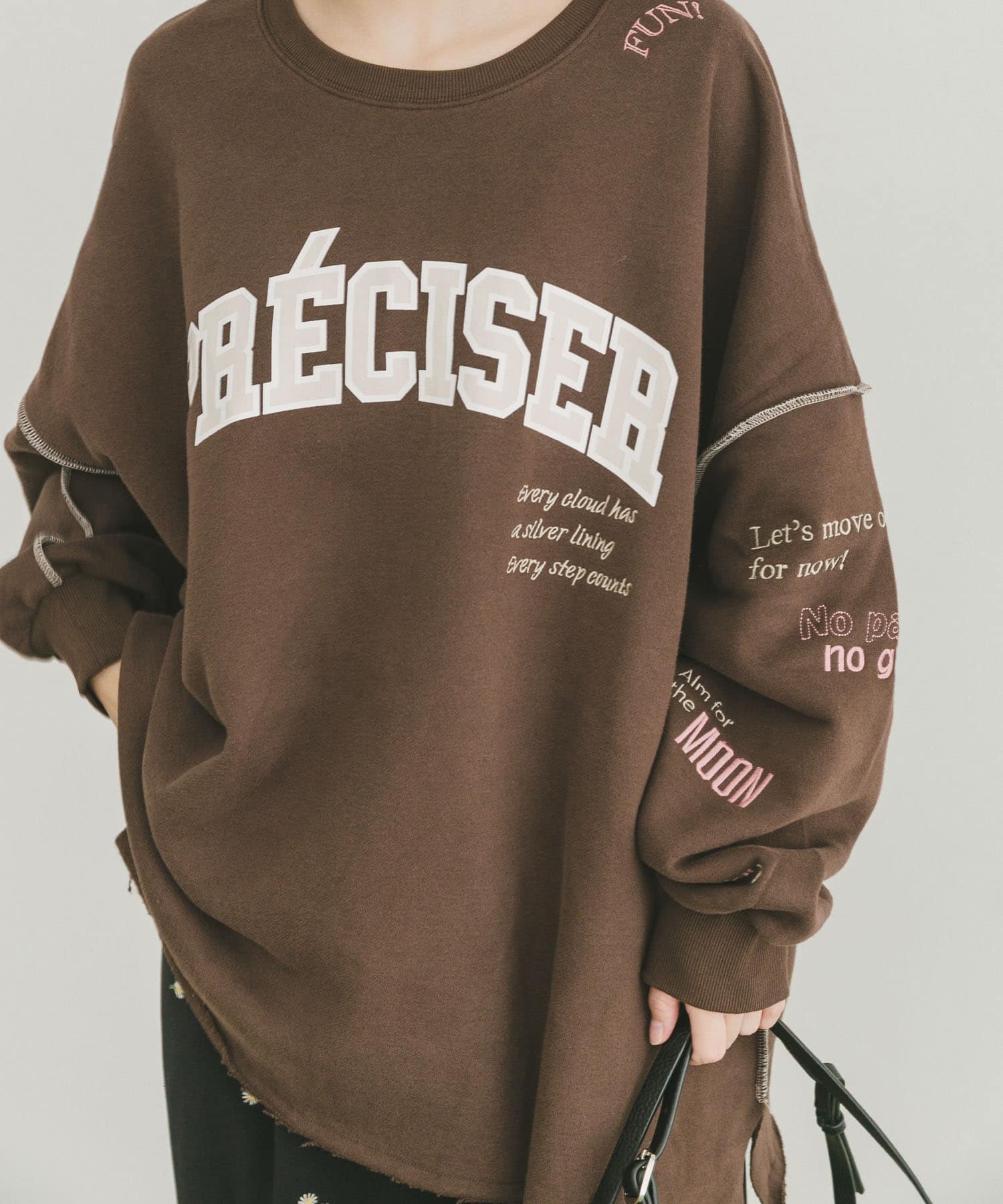 裏起毛刺繍ロゴスウェット