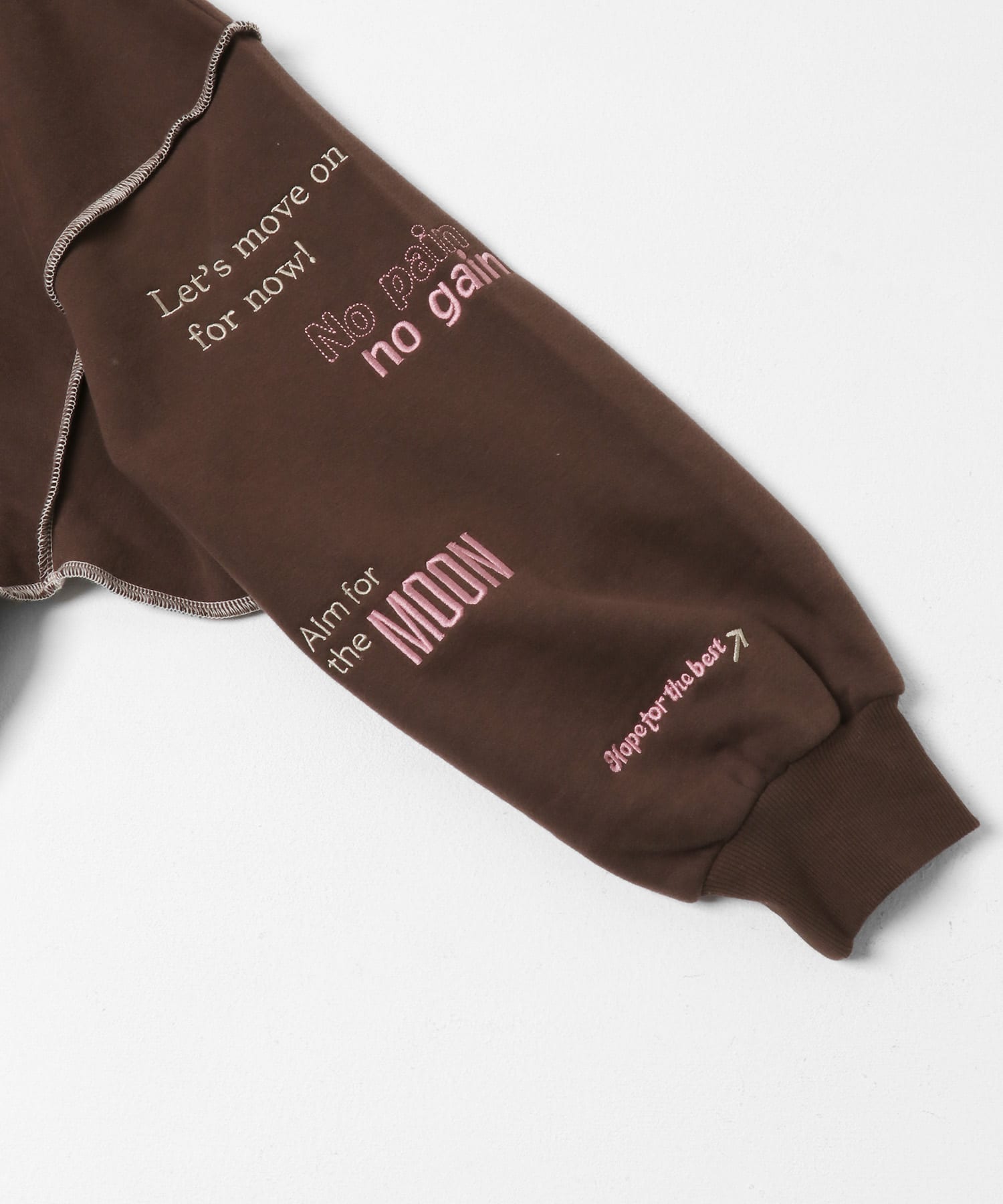 裏起毛刺繍ロゴスウェット BRN FREE