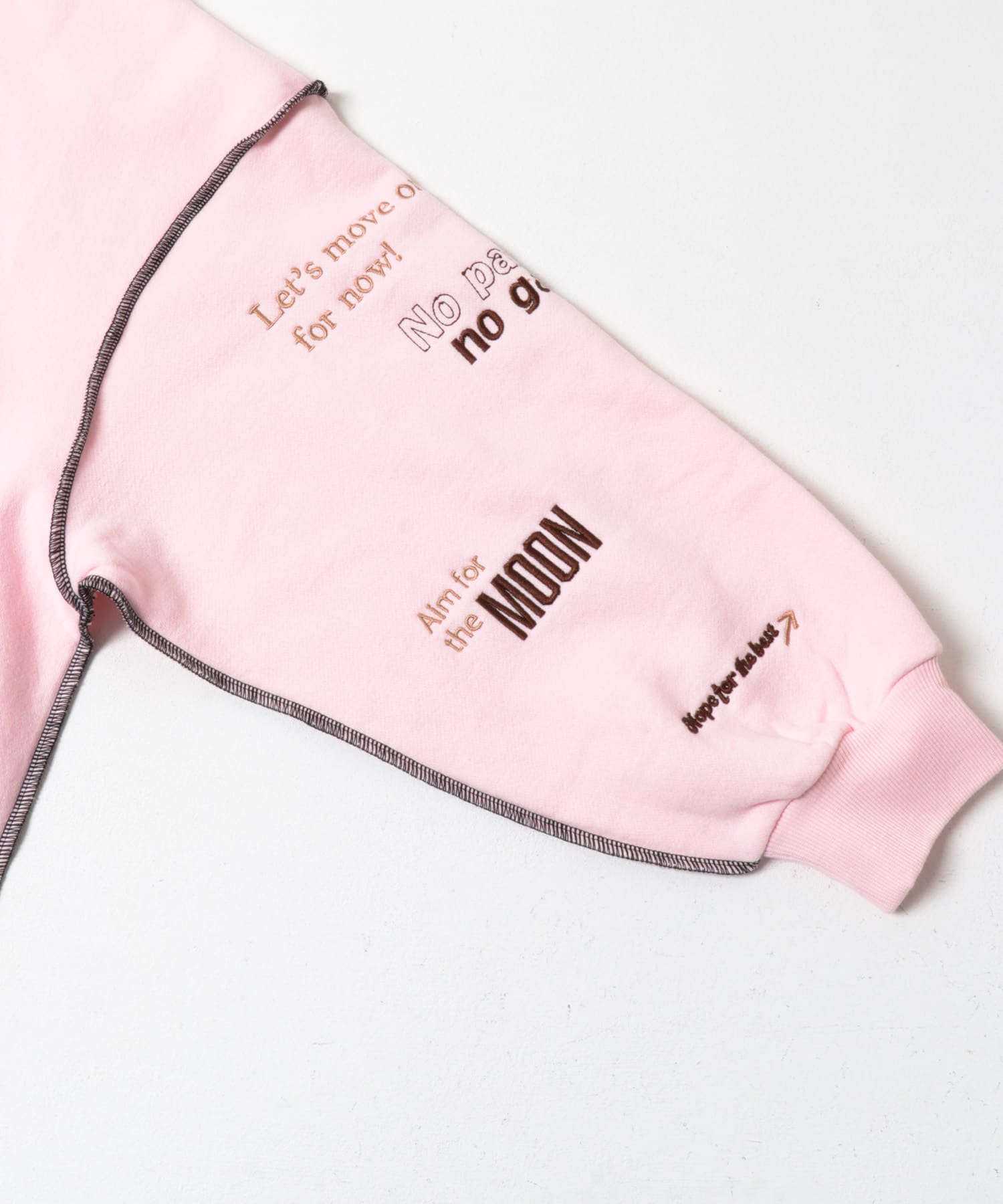 裏起毛刺繍ロゴスウェット L.PNK FREE