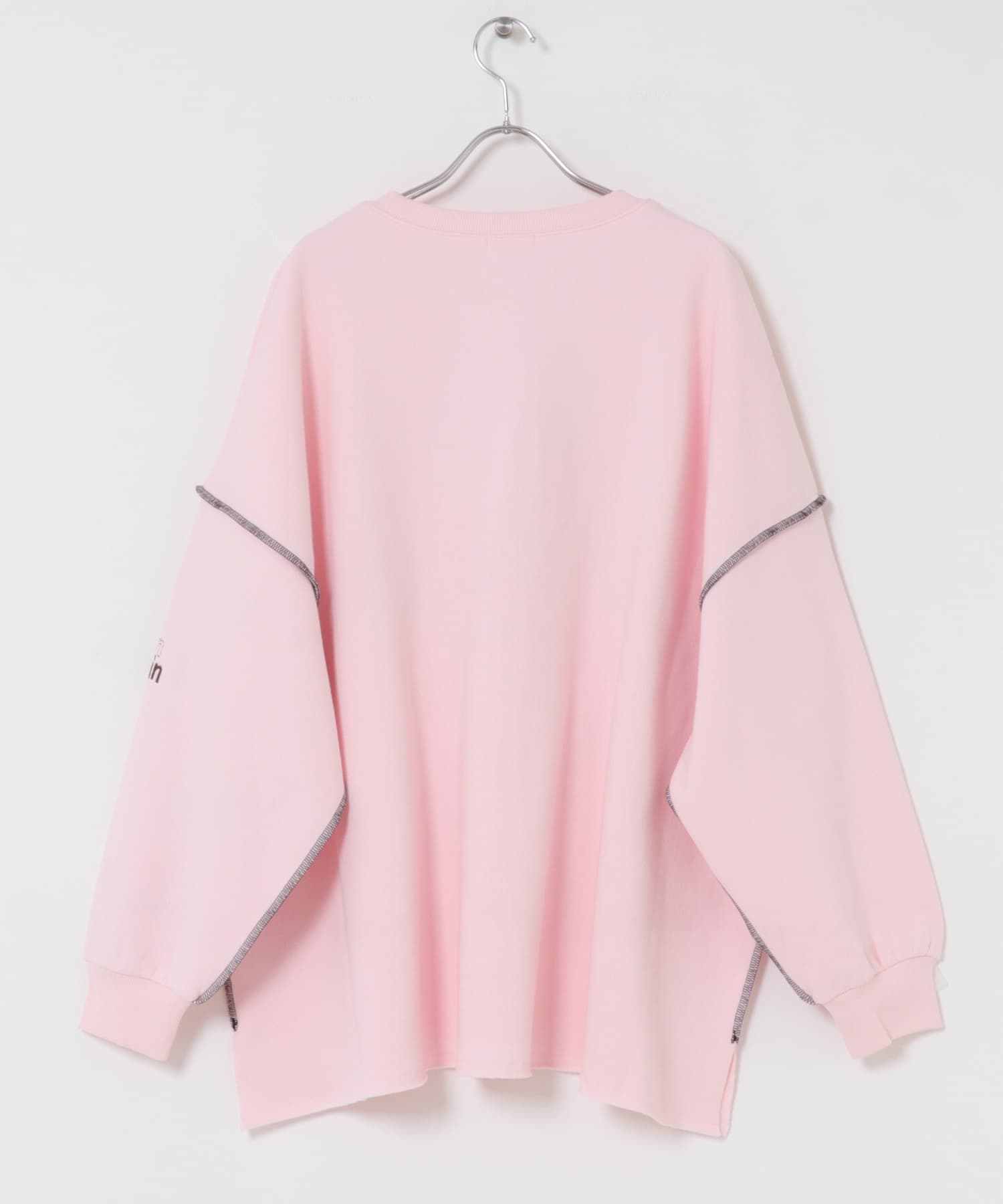 裏起毛刺繍ロゴスウェット L.PNK FREE