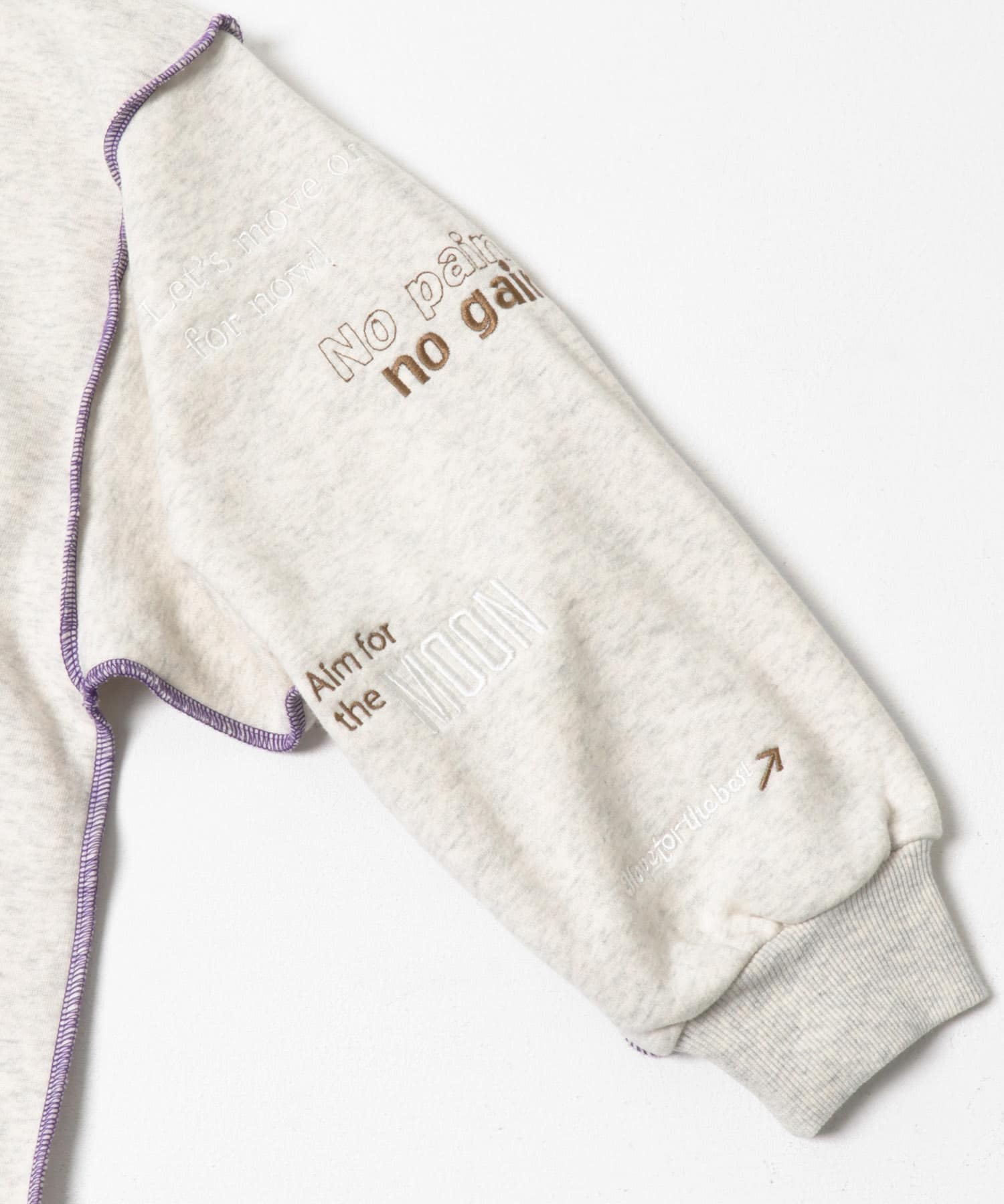 裏起毛刺繍ロゴスウェット OML FREE