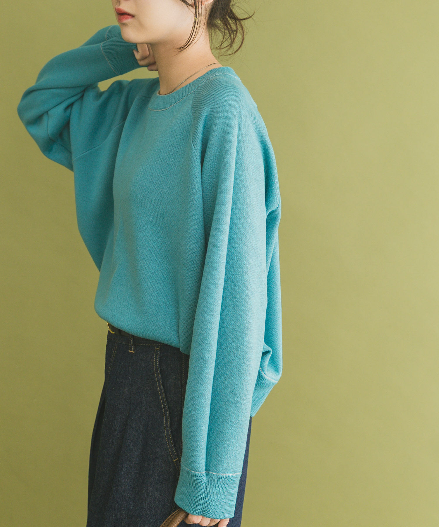 リバーシブルスウェットライクニット