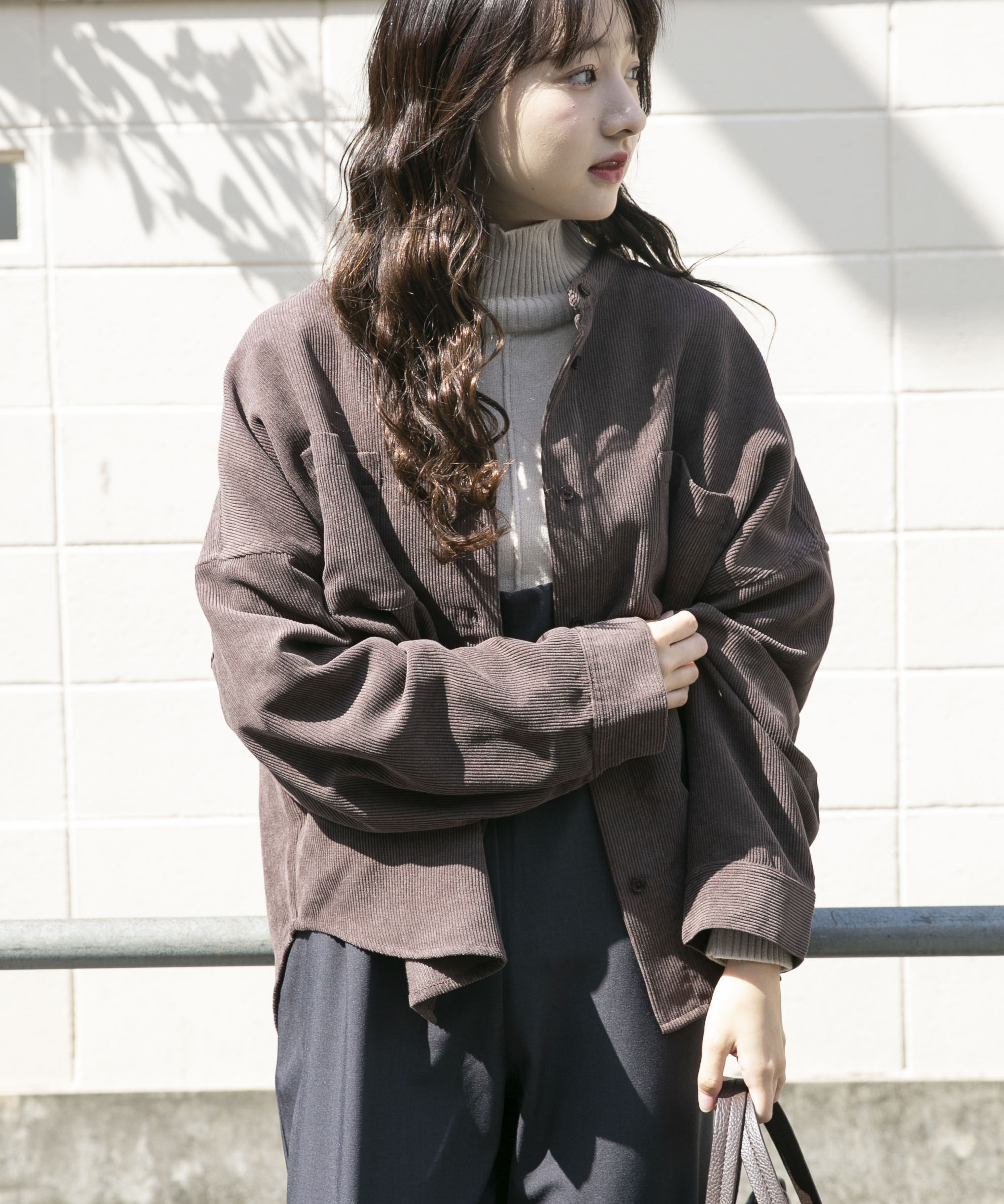 コーデュロイポケットシャツ