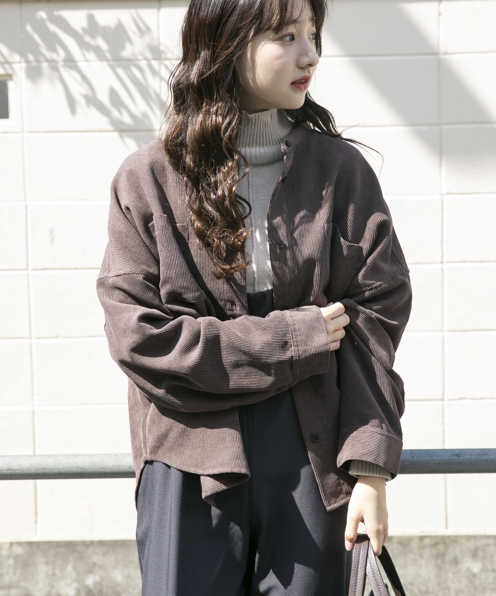 コーデュロイポケットシャツ