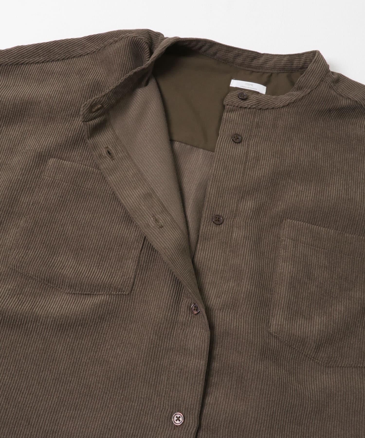 コーデュロイポケットシャツ CHOCO FREE