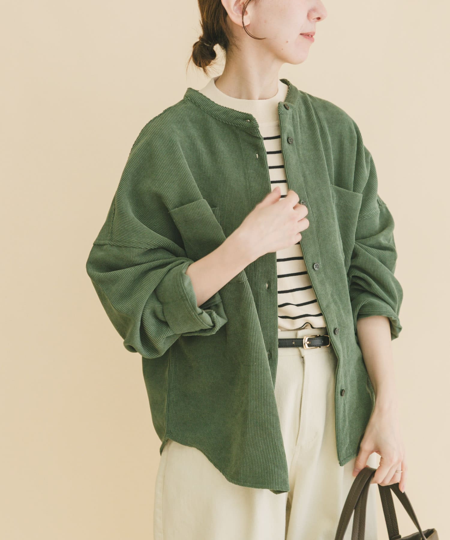 コーデュロイポケットシャツ