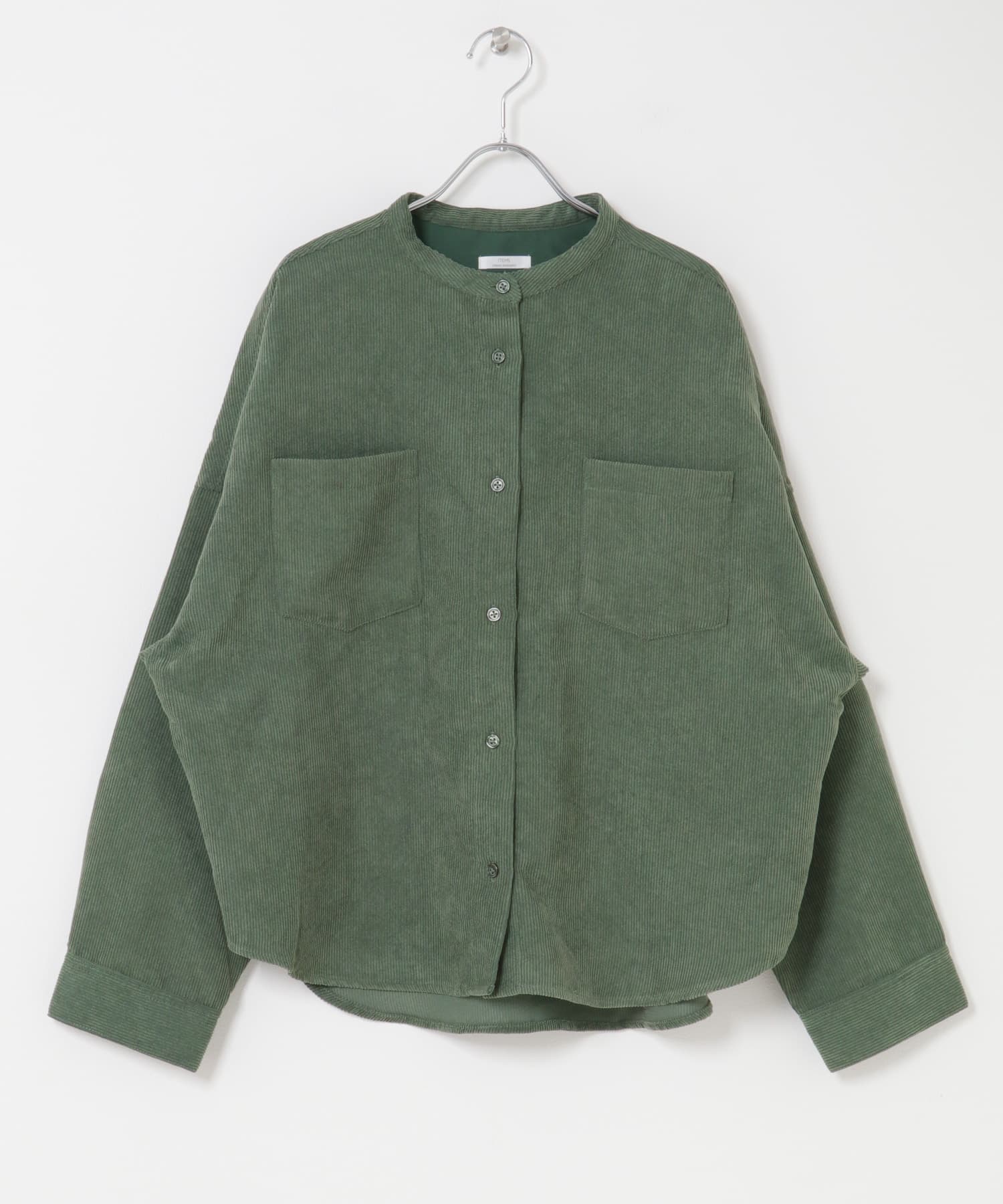 コーデュロイポケットシャツ GRN FREE