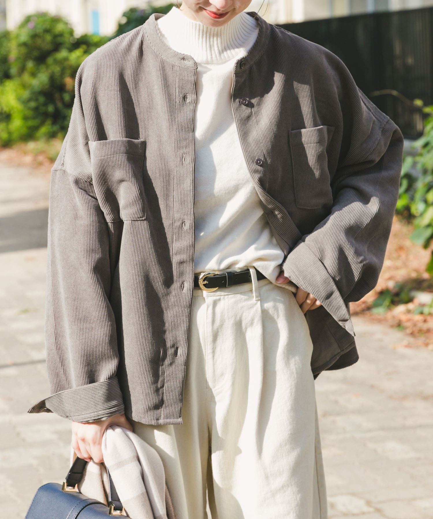 コーデュロイポケットシャツ