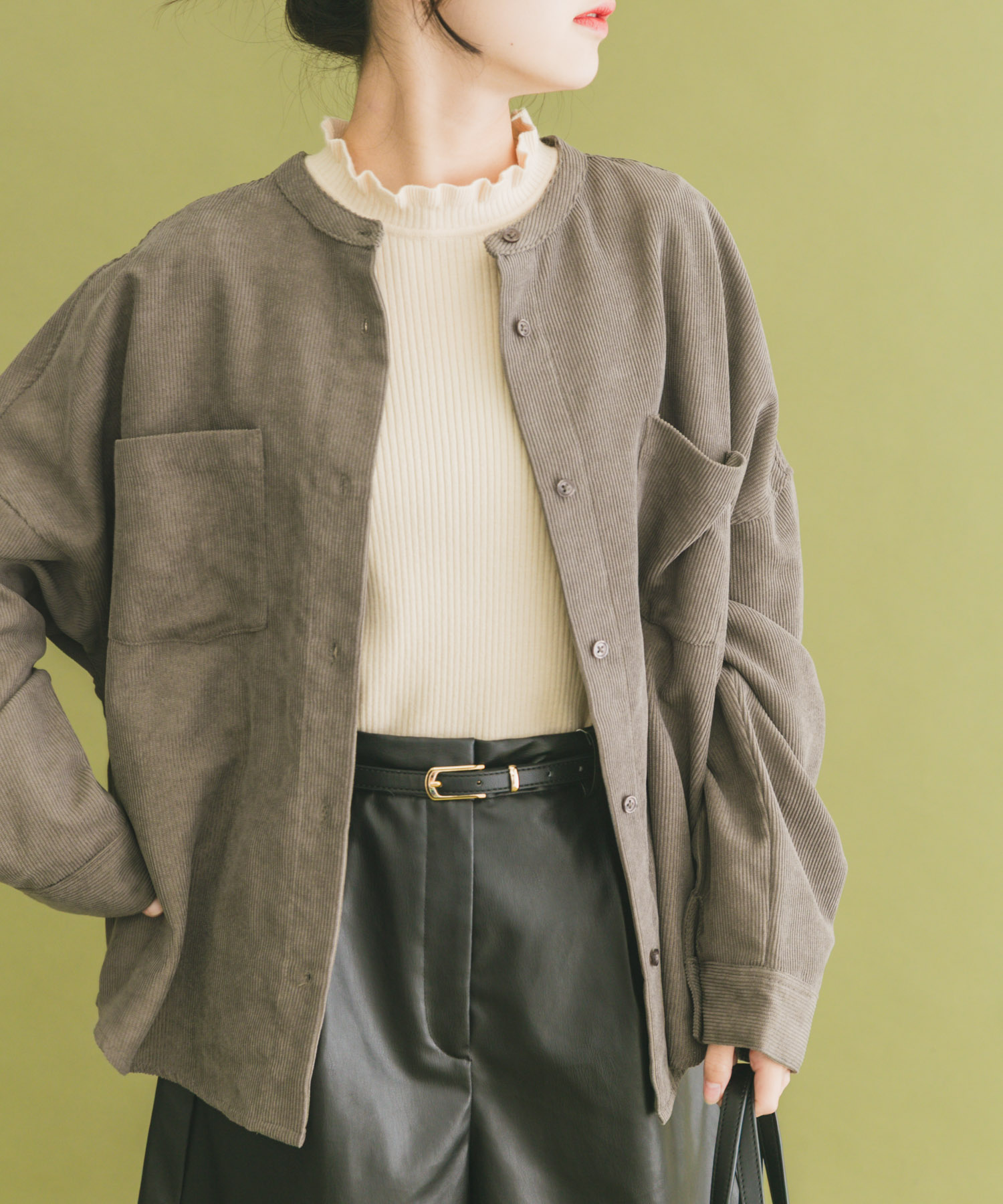 コーデュロイポケットシャツ