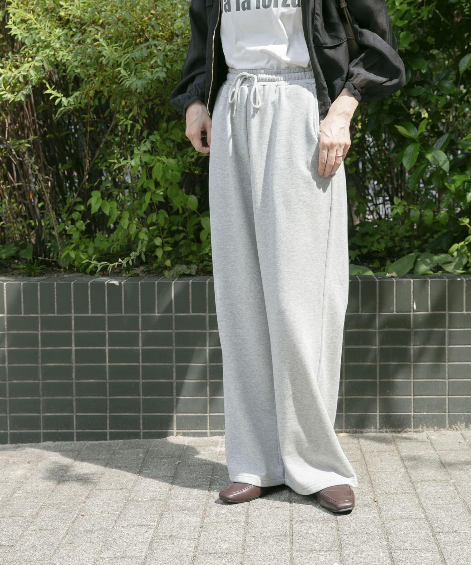 ラメスウェットイージーパンツ