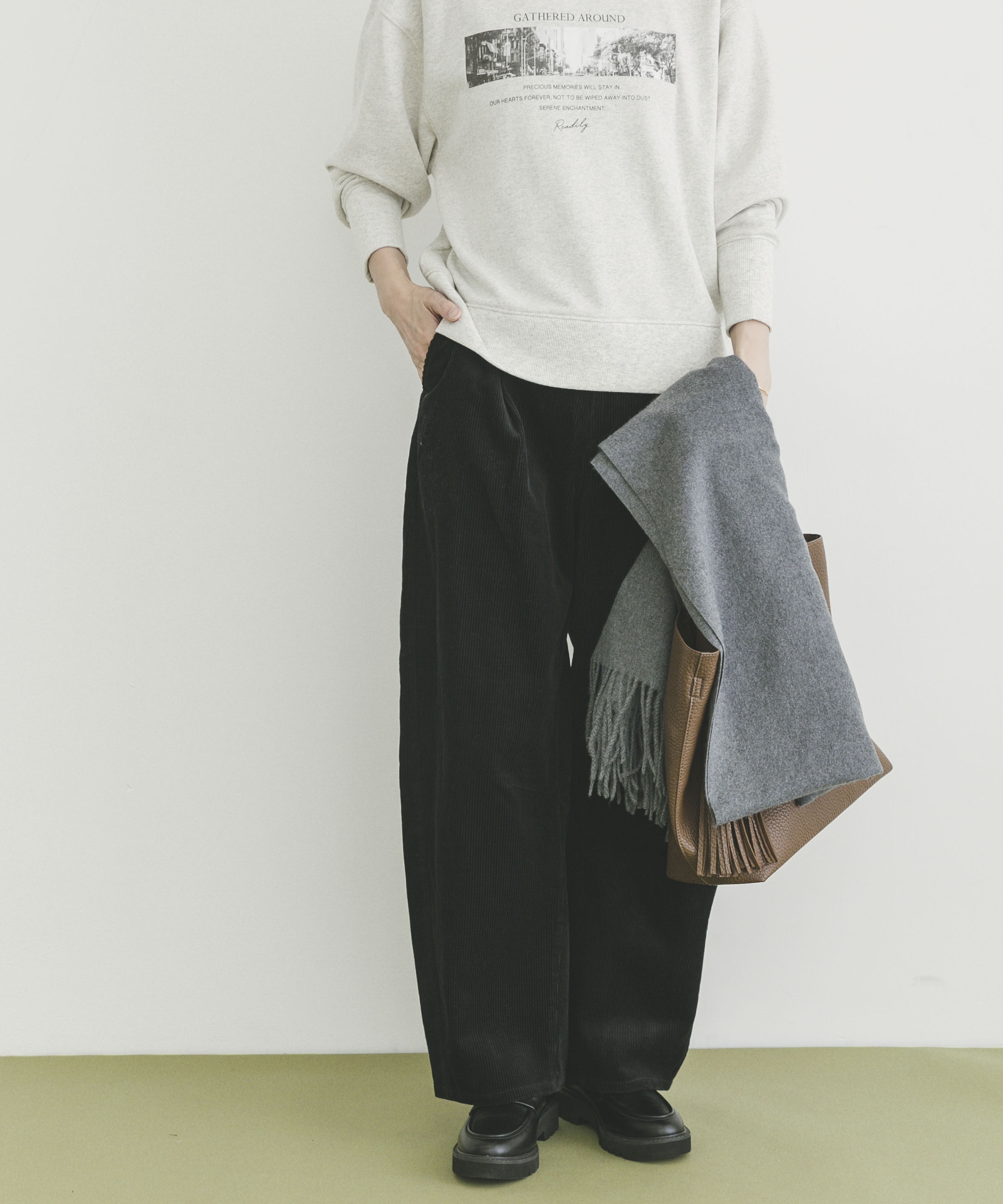 コーデュロイバレルパンツ