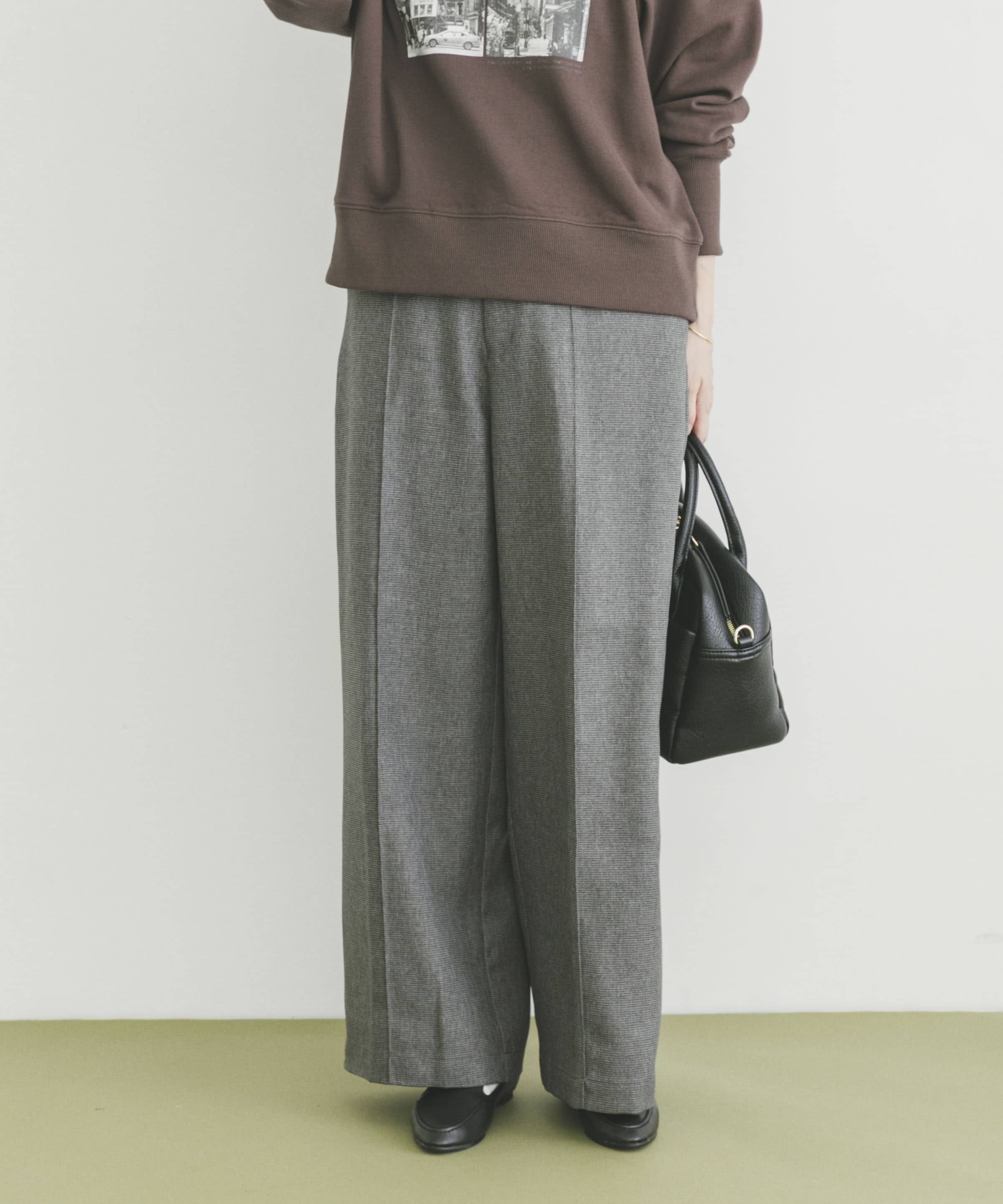 ベルト付ツイードパンツ