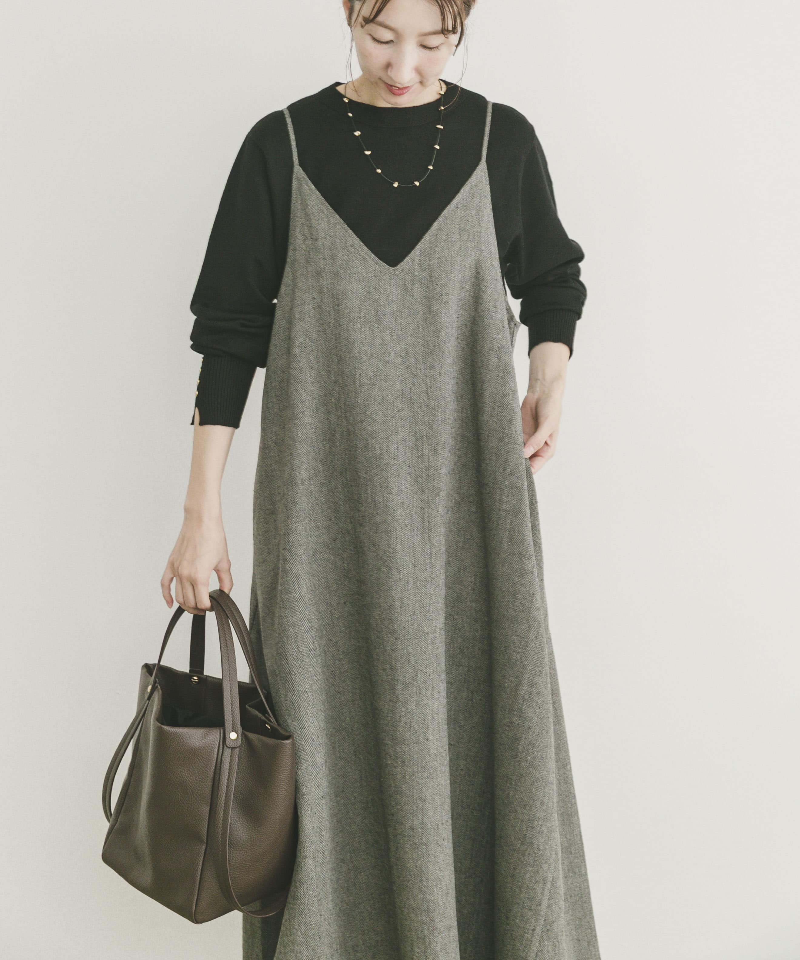 ウールライクキャミワンピース