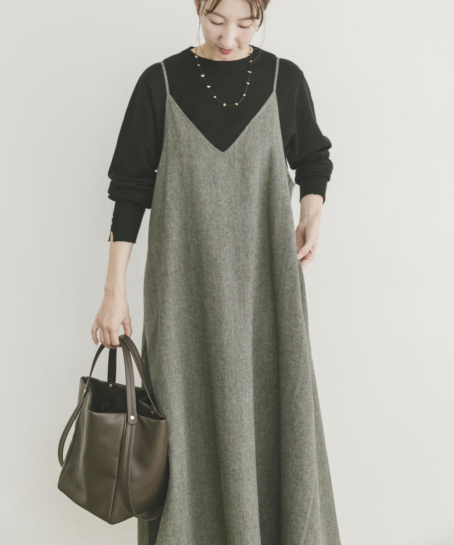 ウールライクキャミワンピース