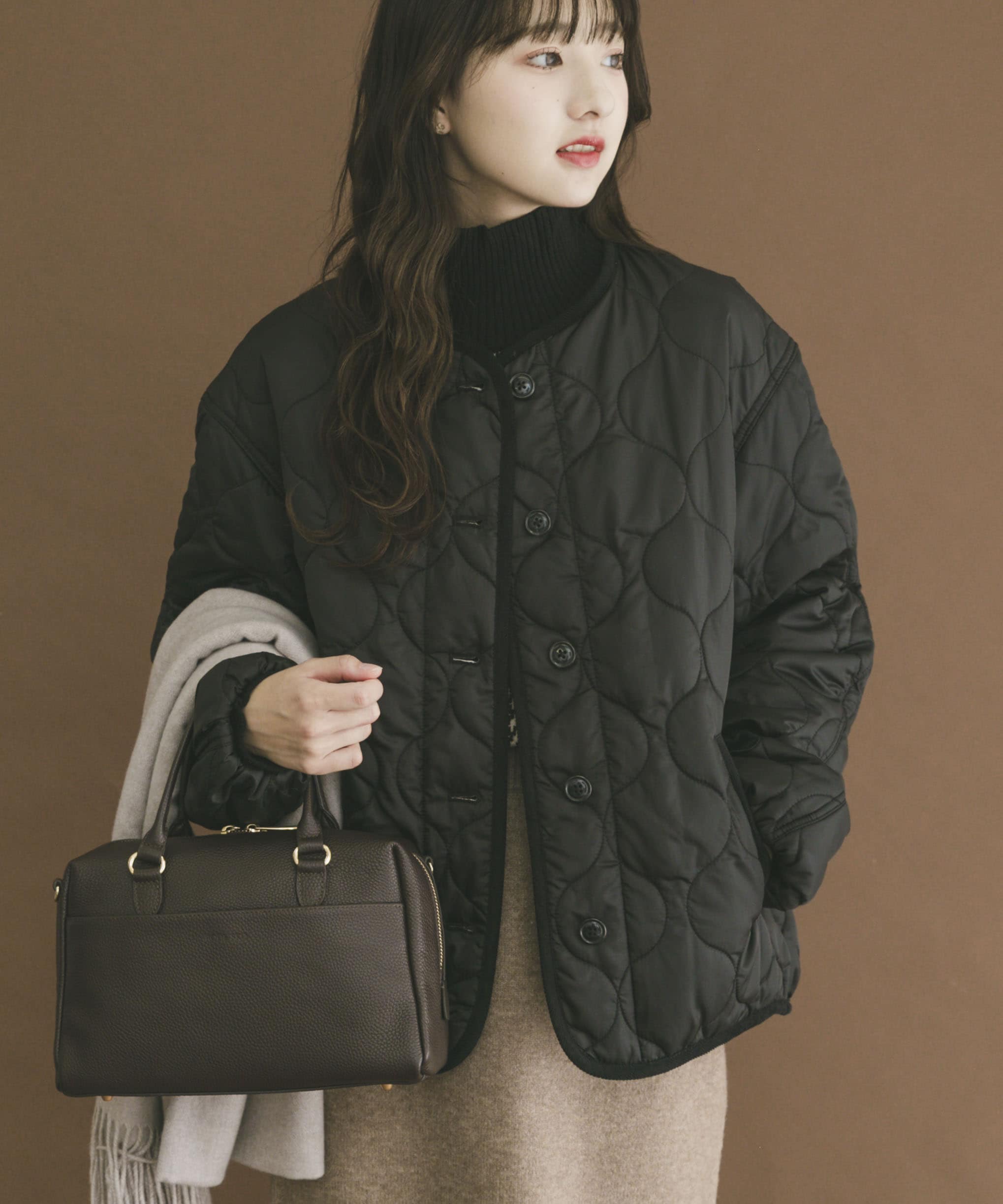 瓢箪キルト中綿ブルゾン