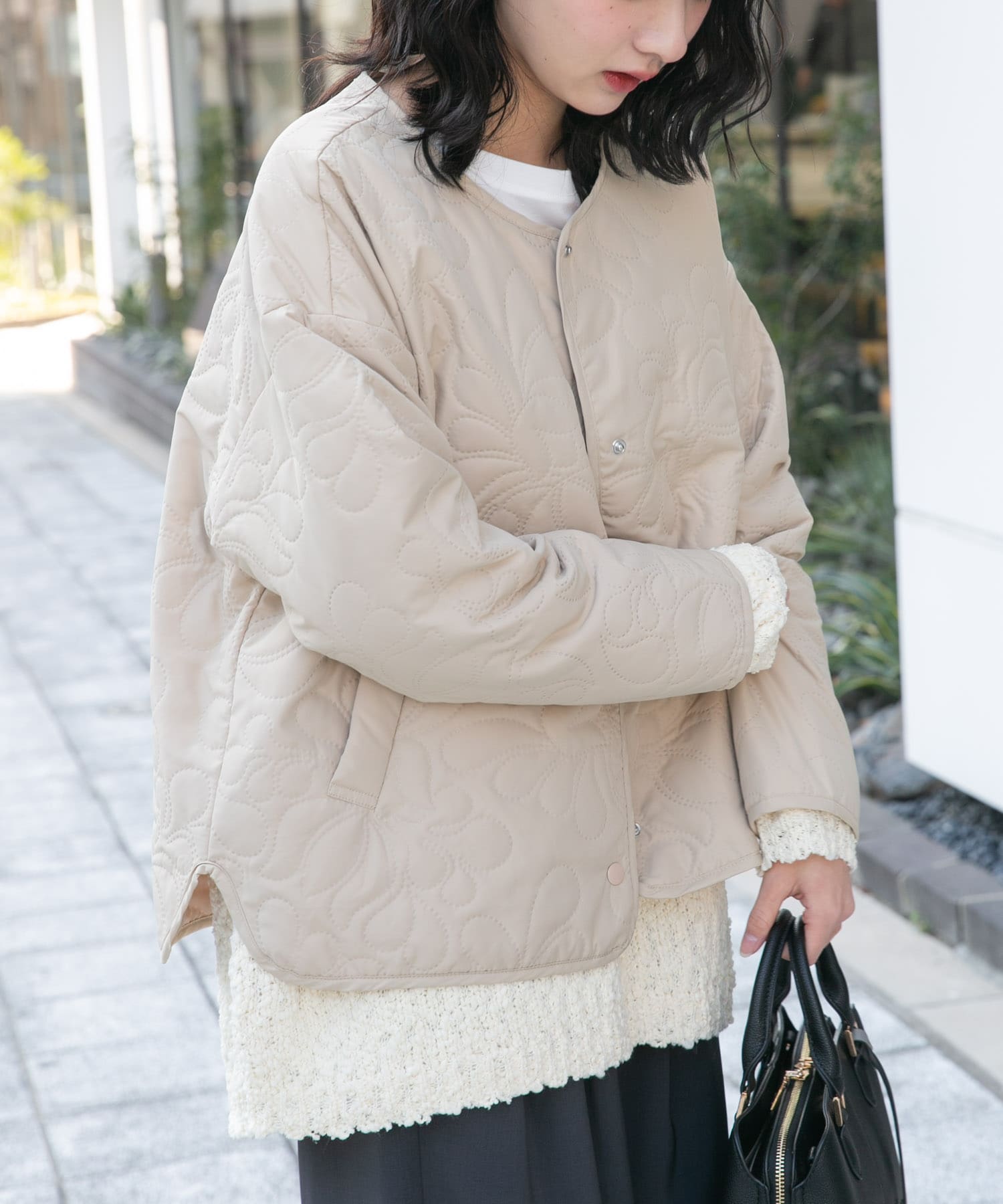 ノーカラー中綿ブルゾン(FREE BLK): アウター｜URBAN RESEARCH公式