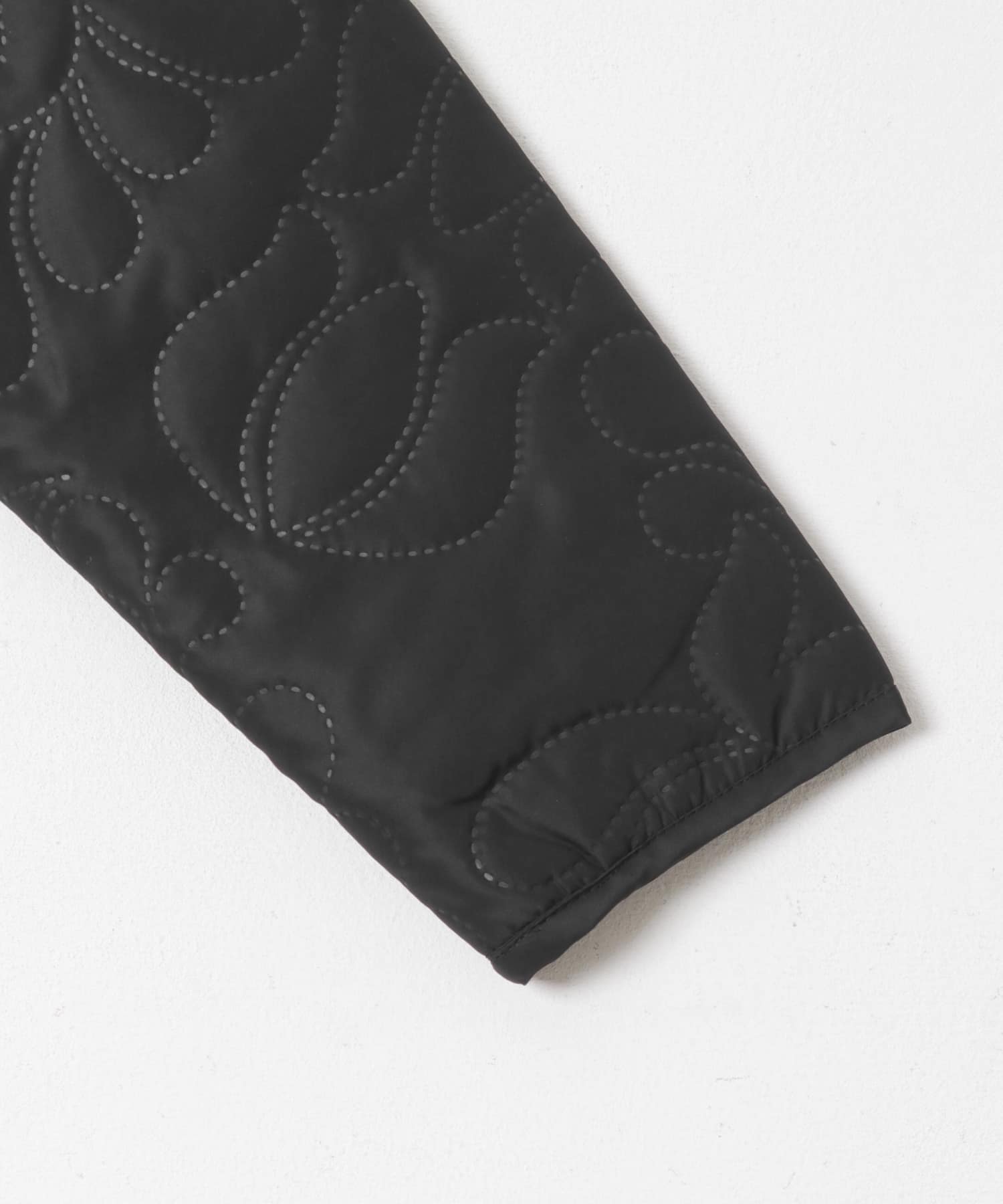 ノーカラー中綿ブルゾン BLK FREE