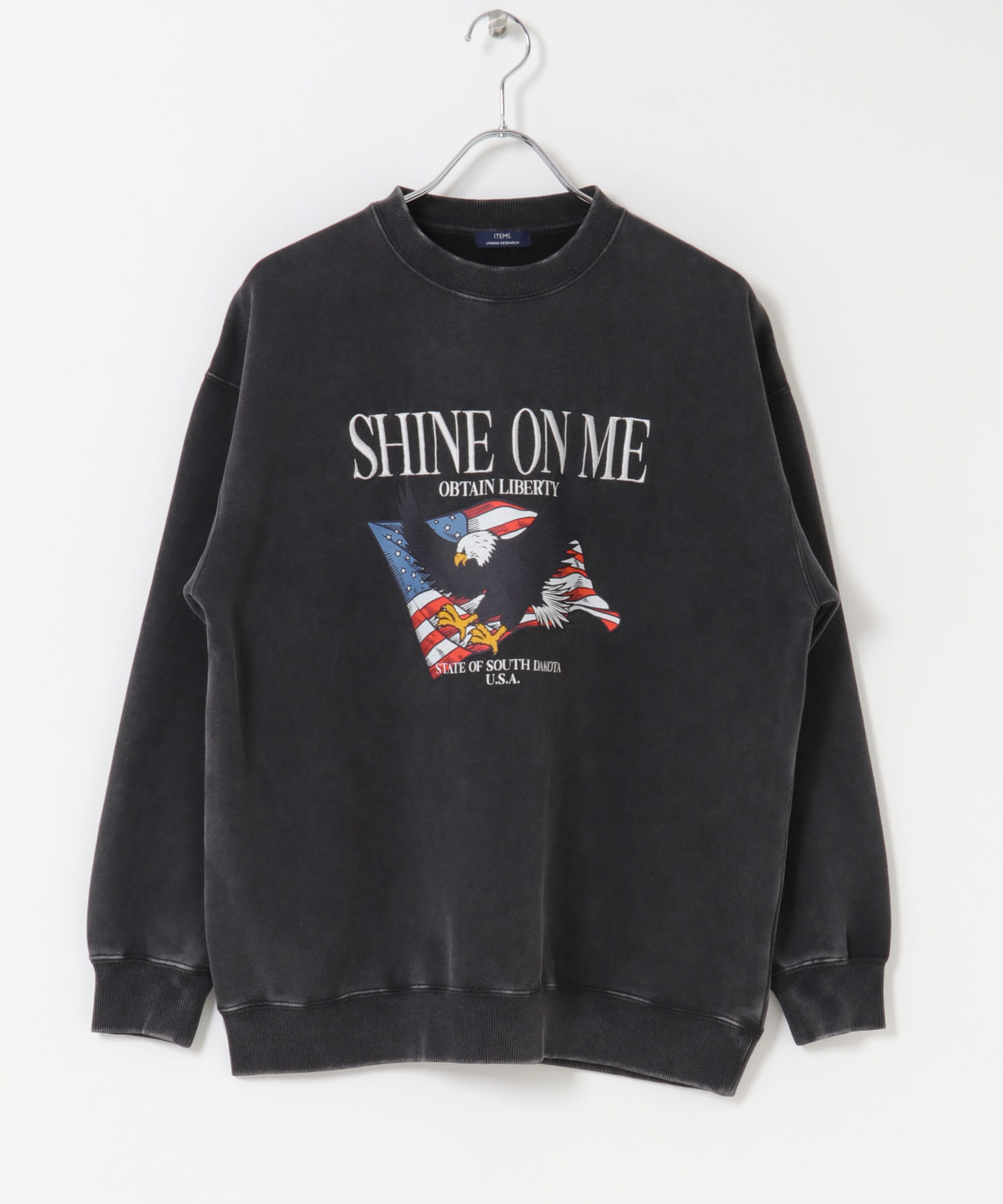 パウダー加工 裏起毛スウェットプルオーバー AMERICAN M