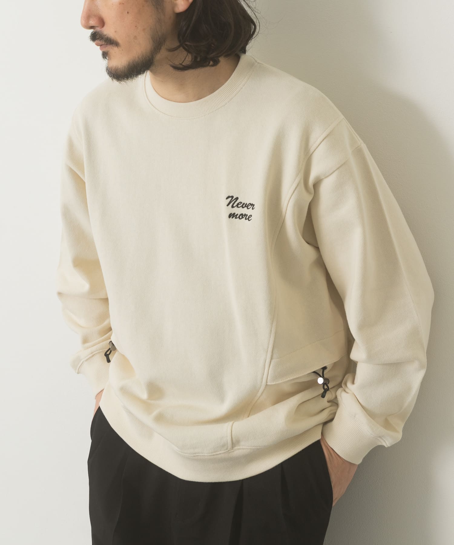 サイドストレージ裏毛スウェットtops