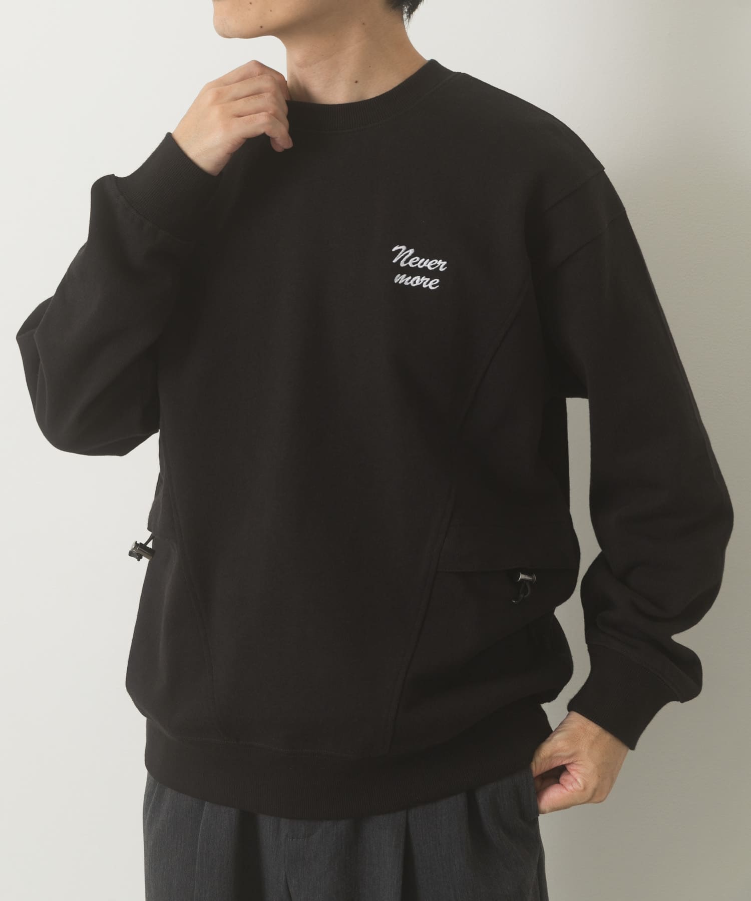 サイドストレージ裏毛スウェットtops