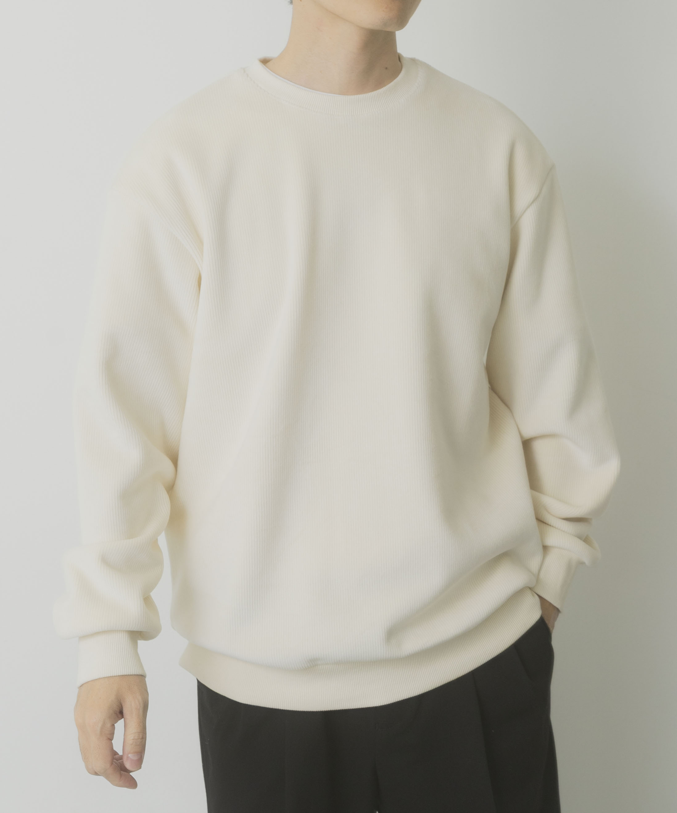 発熱機能カットコール クルーネックTops