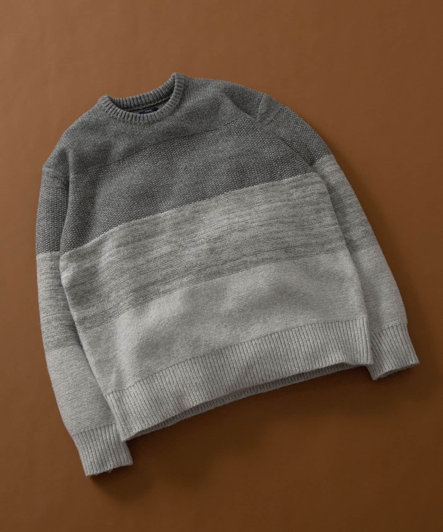 リサイクルヤーン グラデーションニット GRY M
