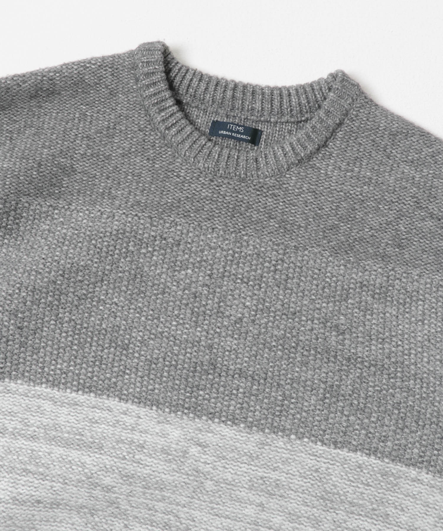 リサイクルヤーン グラデーションニット GRY M