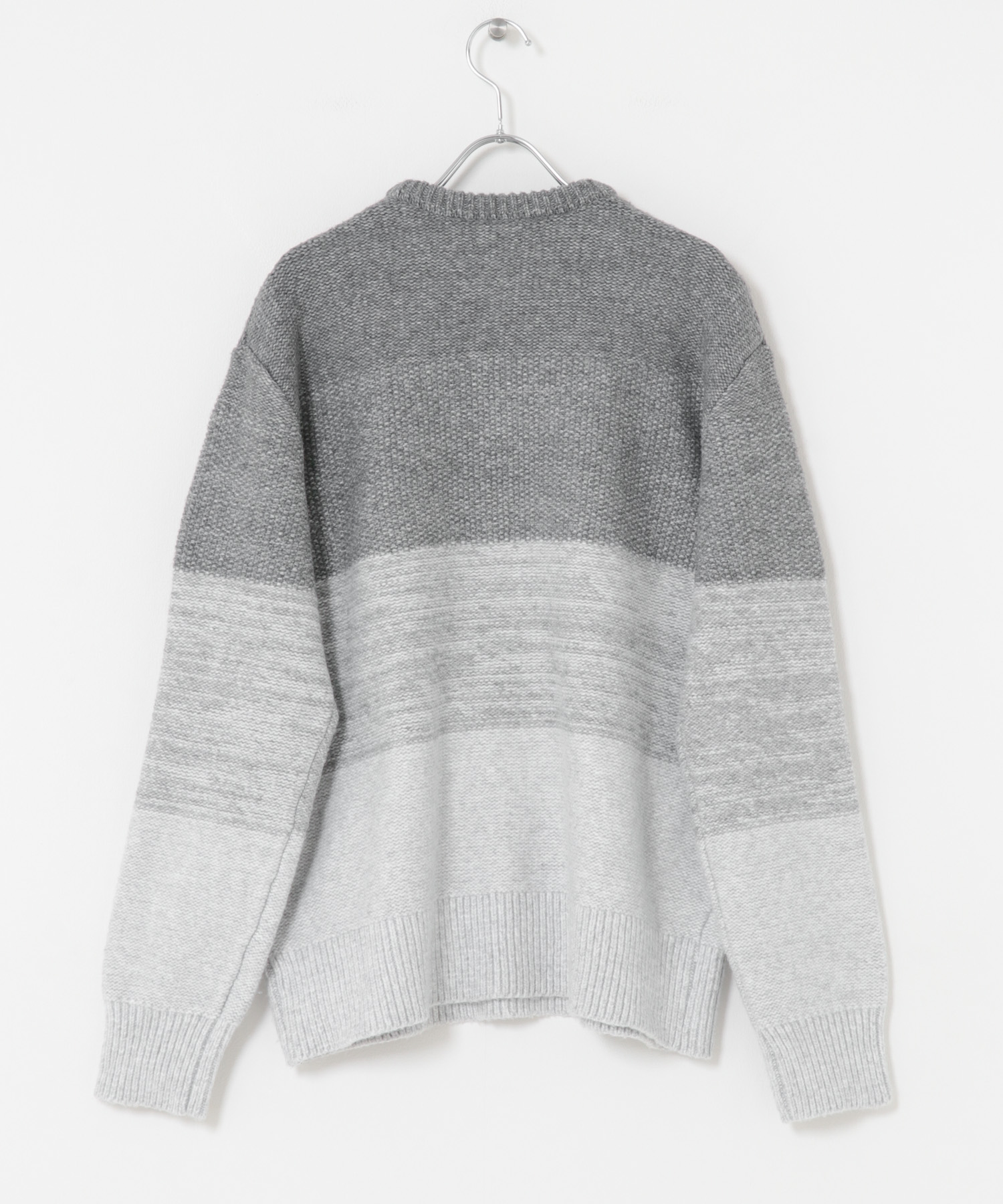 リサイクルヤーン グラデーションニット GRY M