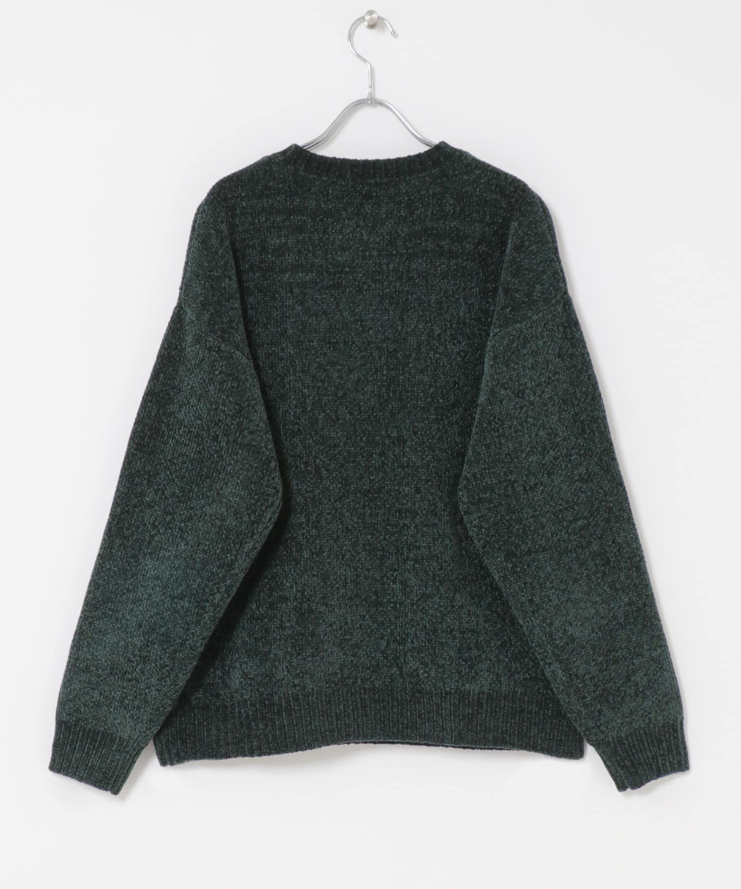 真冬の正解 モール クルーネック ニット GRN M