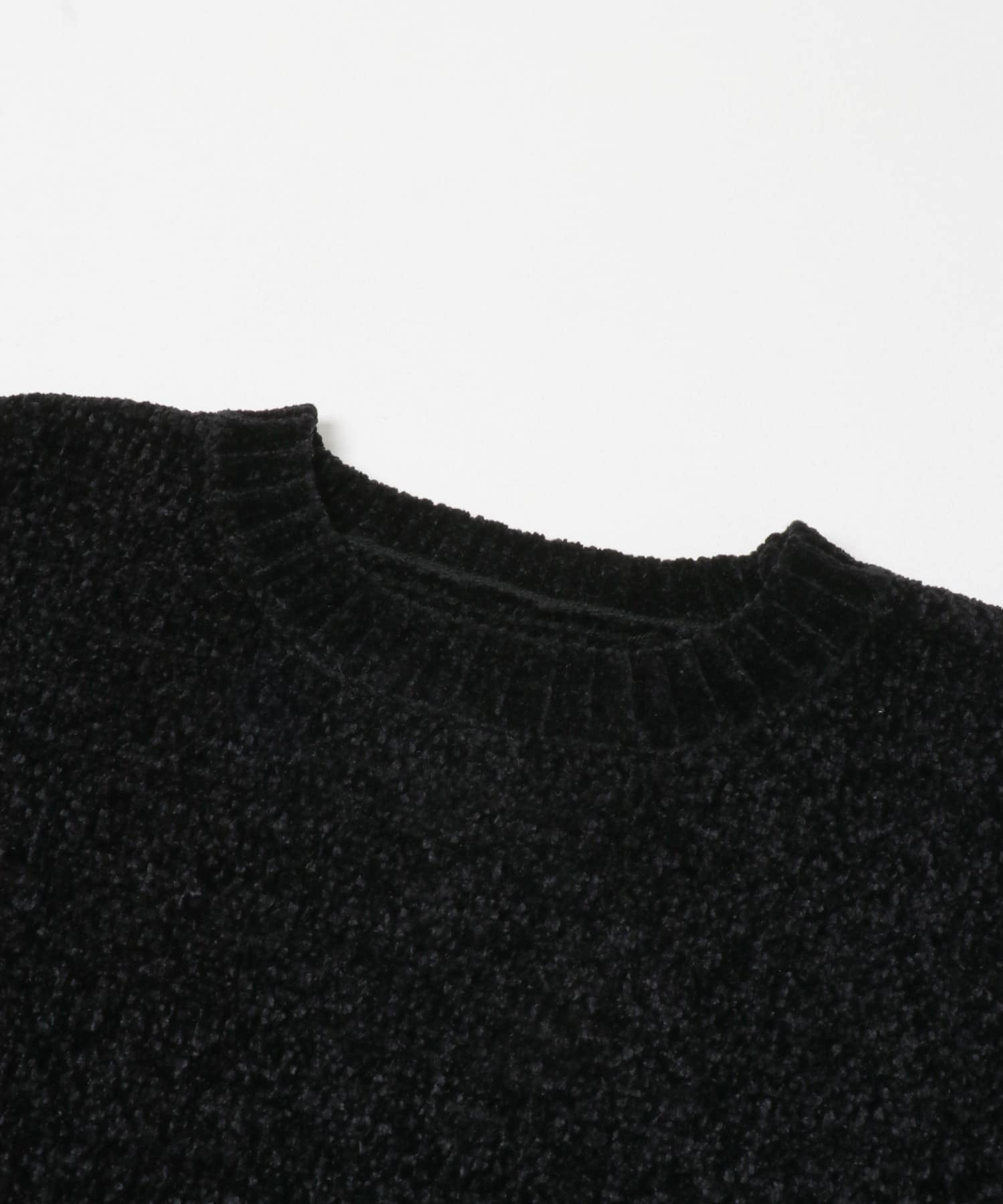 真冬の正解 モール クルーネック ニット BLK M