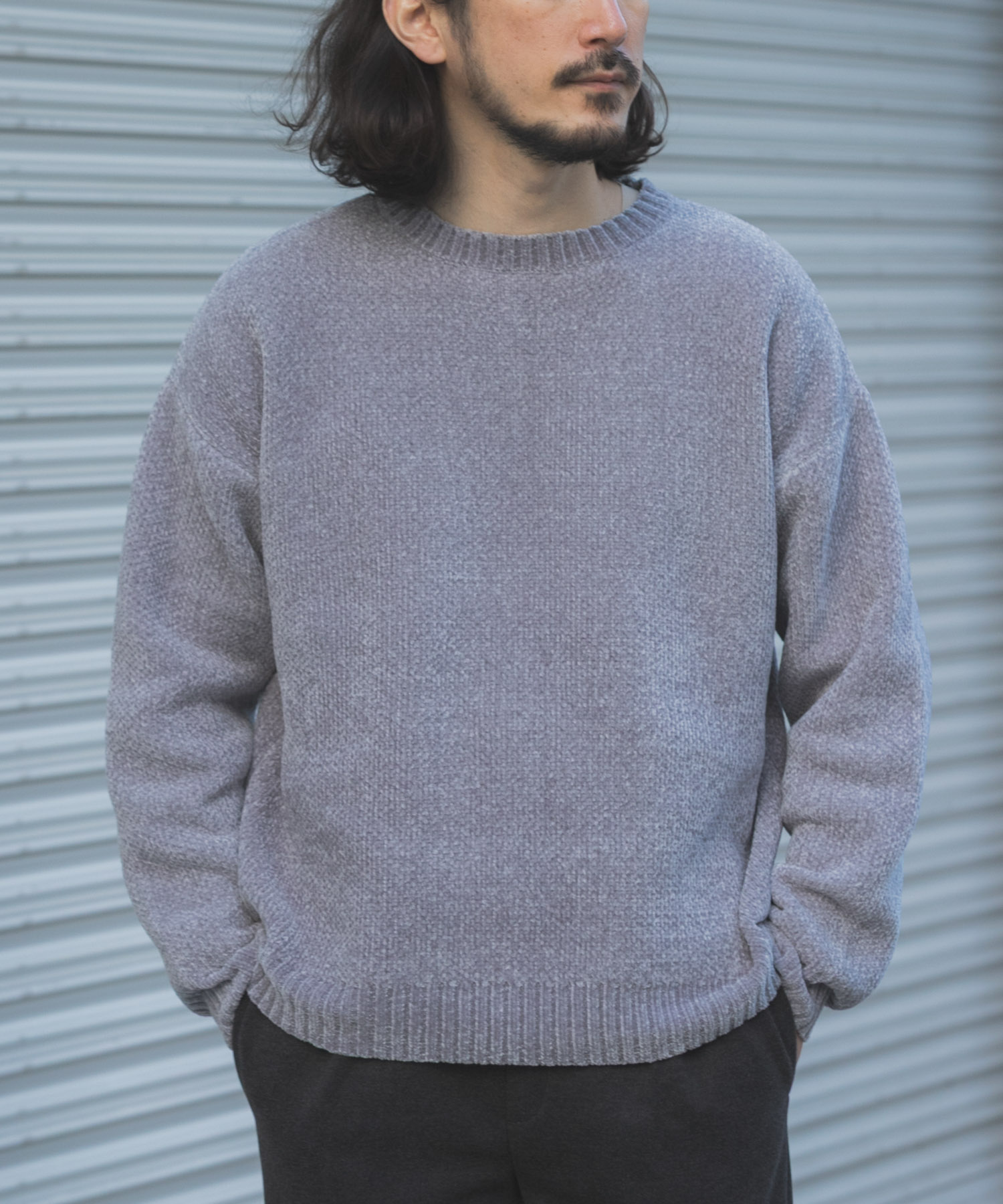 真冬の正解 モール クルーネック ニット