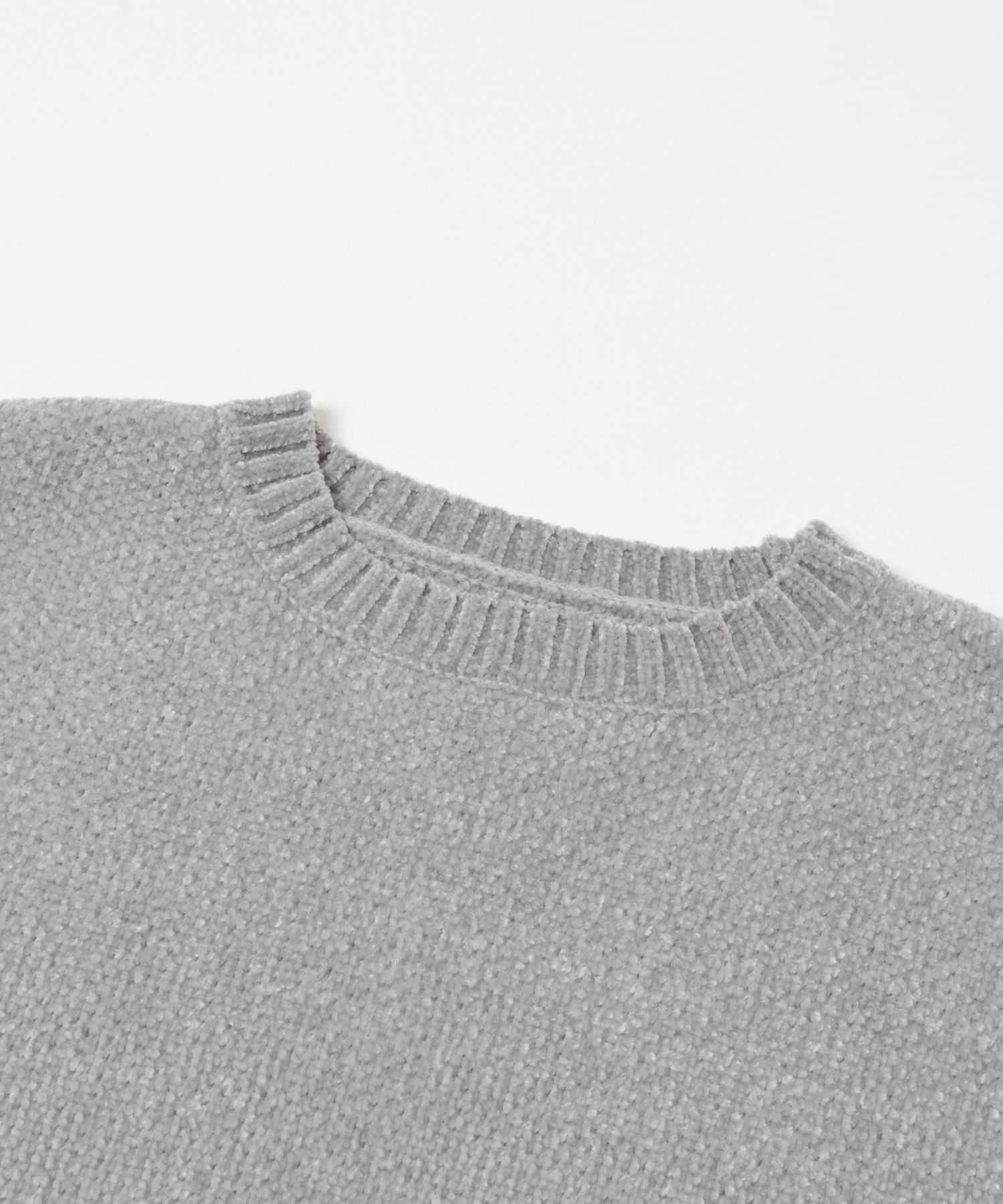 真冬の正解 モール クルーネック ニット GRY M