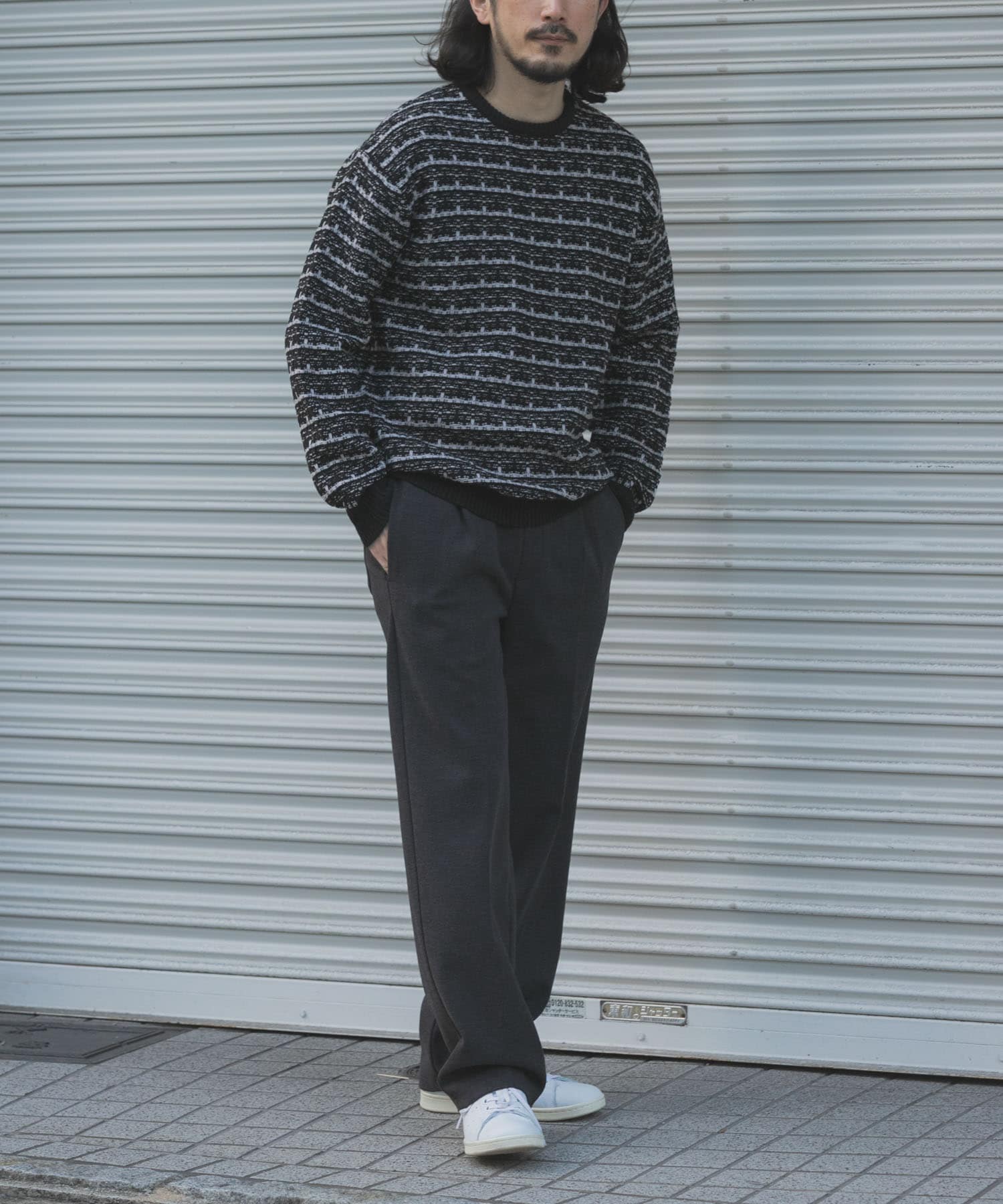 ツイードライククルーネックニット(M BLK): トップス｜URBAN RESEARCH