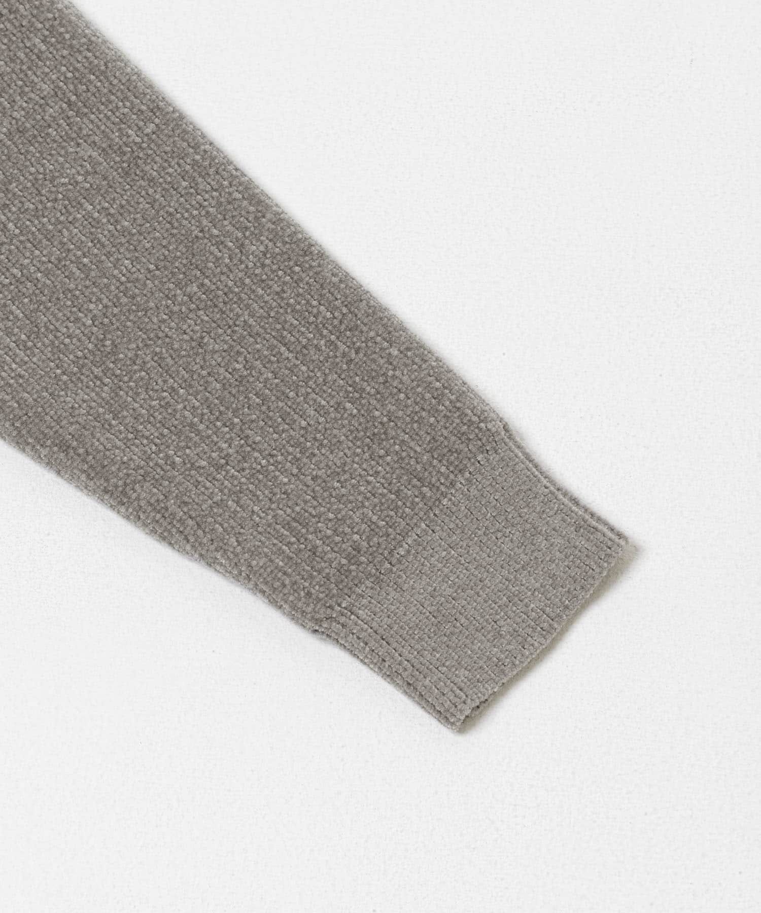 ダブルフェイスシェニールクルーネックニット GREIGE M